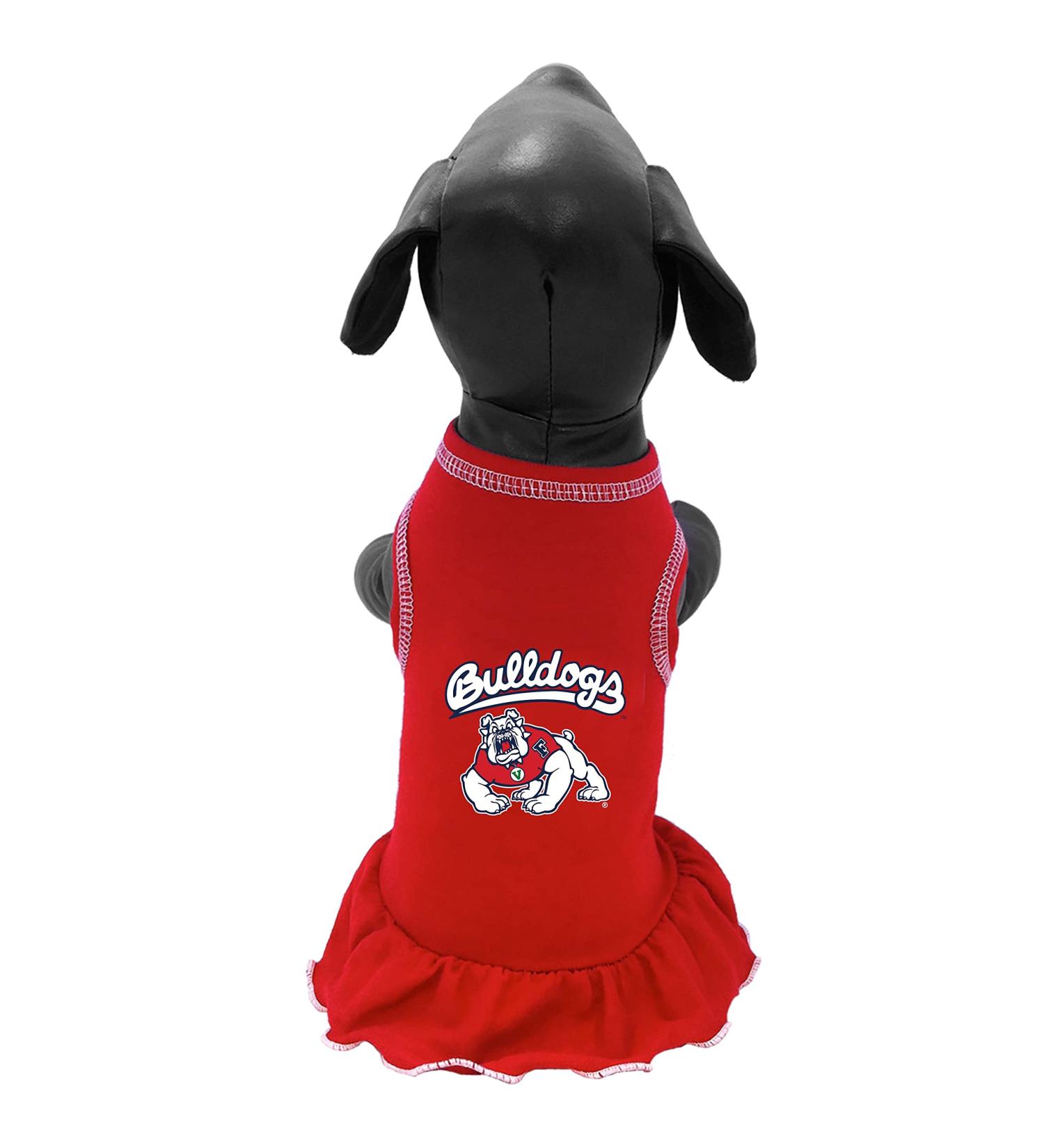 NCAA Fresno State Bulldogs Cheerleader Dog Dress, Small