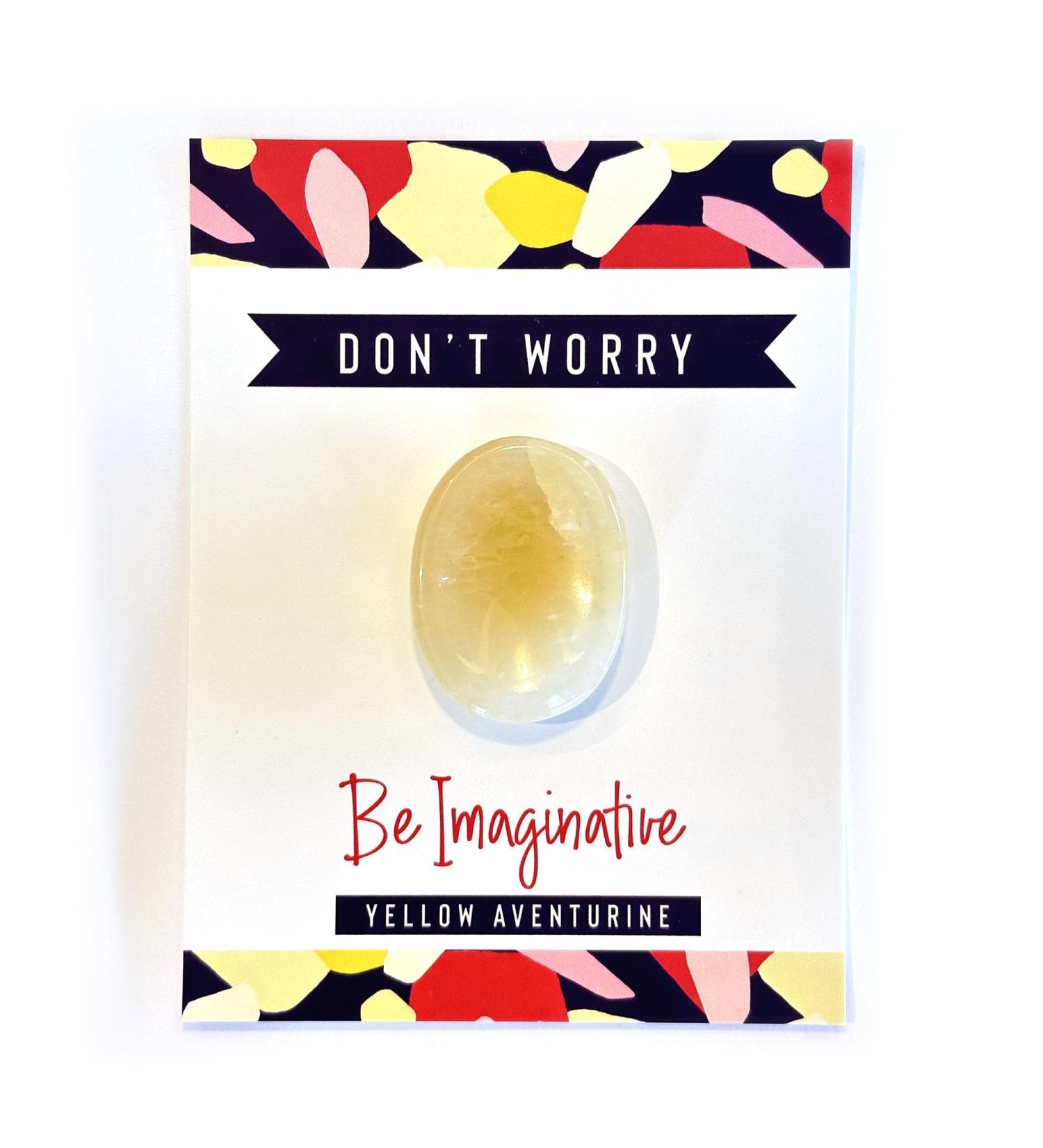 Yellow Aventurine Healing Crystal Thumb Worry Stone - Compassion and Positivity Stress Relief Gift - Buy Online on GoSupps.com