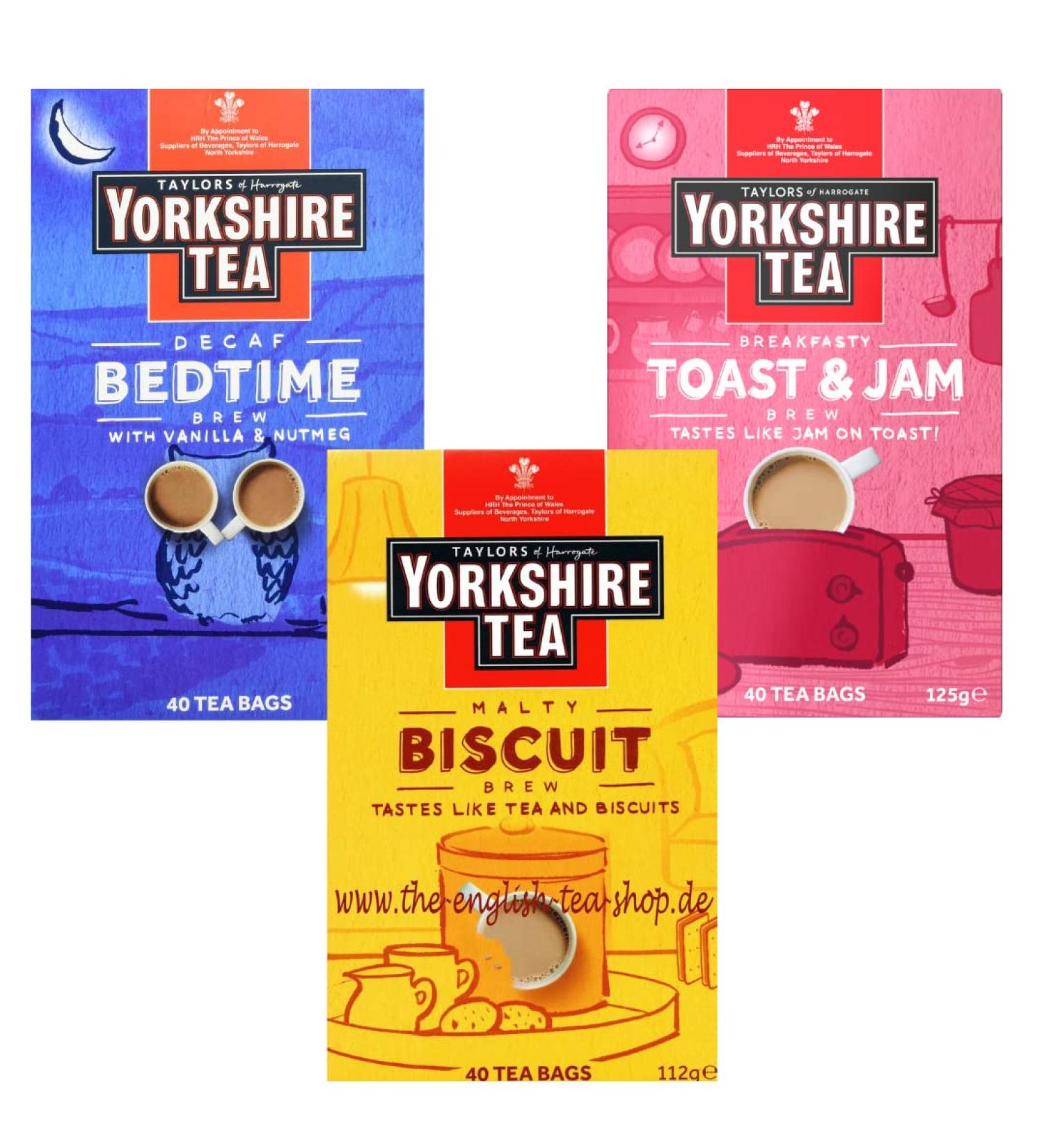 Specialty Tea Bundle with Bedtime Brew 40 Bags 100g Toast and Jam Brew 40 Bag 125g and Biscuit Brew 40 Bags 112g (3 Pack) - Buy Online on GoSupps.com