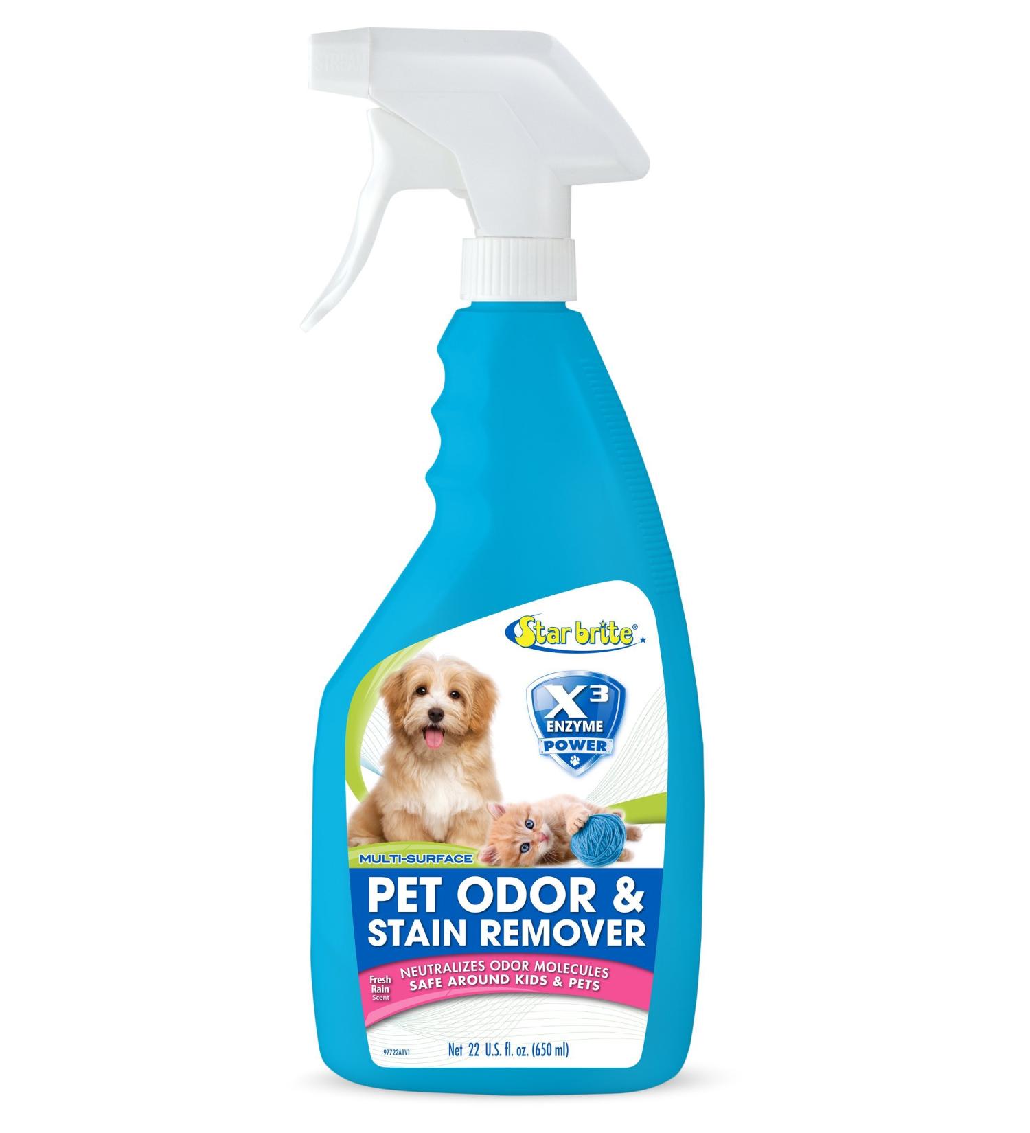 STAR BRITE Multi-Surface Pet Odor & Stain Remover Spray - Triple Enzyme Neutralizer - 22 OZ | Effective Pet Stain Solution Worldwide - Buy Online on GoSupps.com
