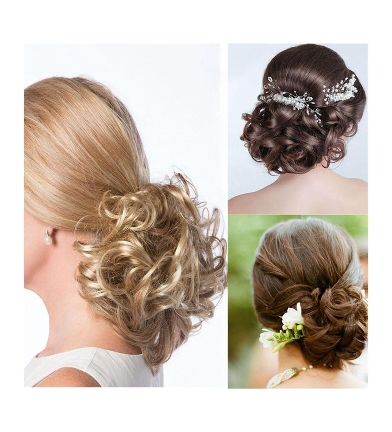 Messy Bun Hair Piece for Women Messy Bun Hair Piece Elastic Drawstring Wave Curly Scrunchies Ponytail Extension with Comb Synthetic Curly Hair Bun Chignon Hair Extensions Fake Hair Accessories for 106 - Buy Online on GoSupps.com