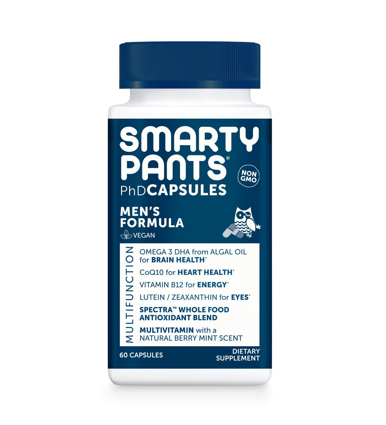 SmartyPants Daily Multivitamin for Men - 60 Capsules | Premium Men's Health Supplement - Buy Online on GoSupps.com