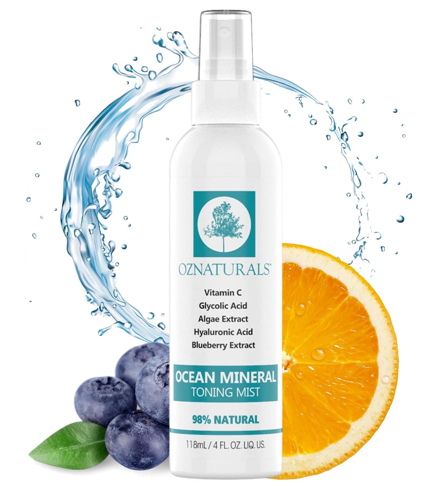  OZNaturals TOPJESS Witch Hazel And Vitamin C Facial Toner For Women and Men - Anti-Aging and Hydrating Toner For Face With Glycolic Acid and Hyaluronic Acid - 4 Fl Oz - Buy Online on GoSupps.com