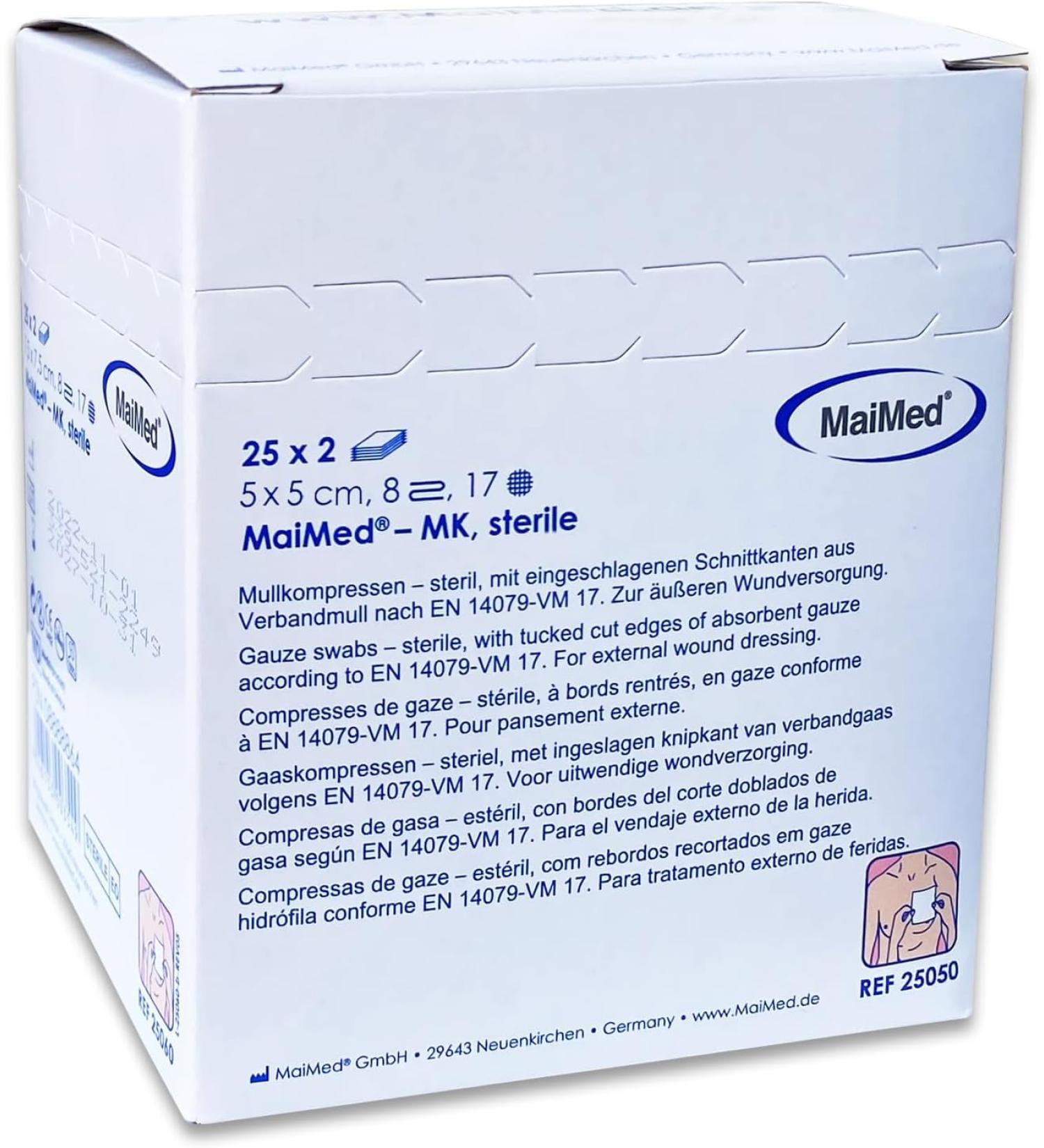 Buy Sterile Wound Compresses 5x5cm - 50 Pack | Ideal for Wound Care & Blood Management - Buy Online on GoSupps.com