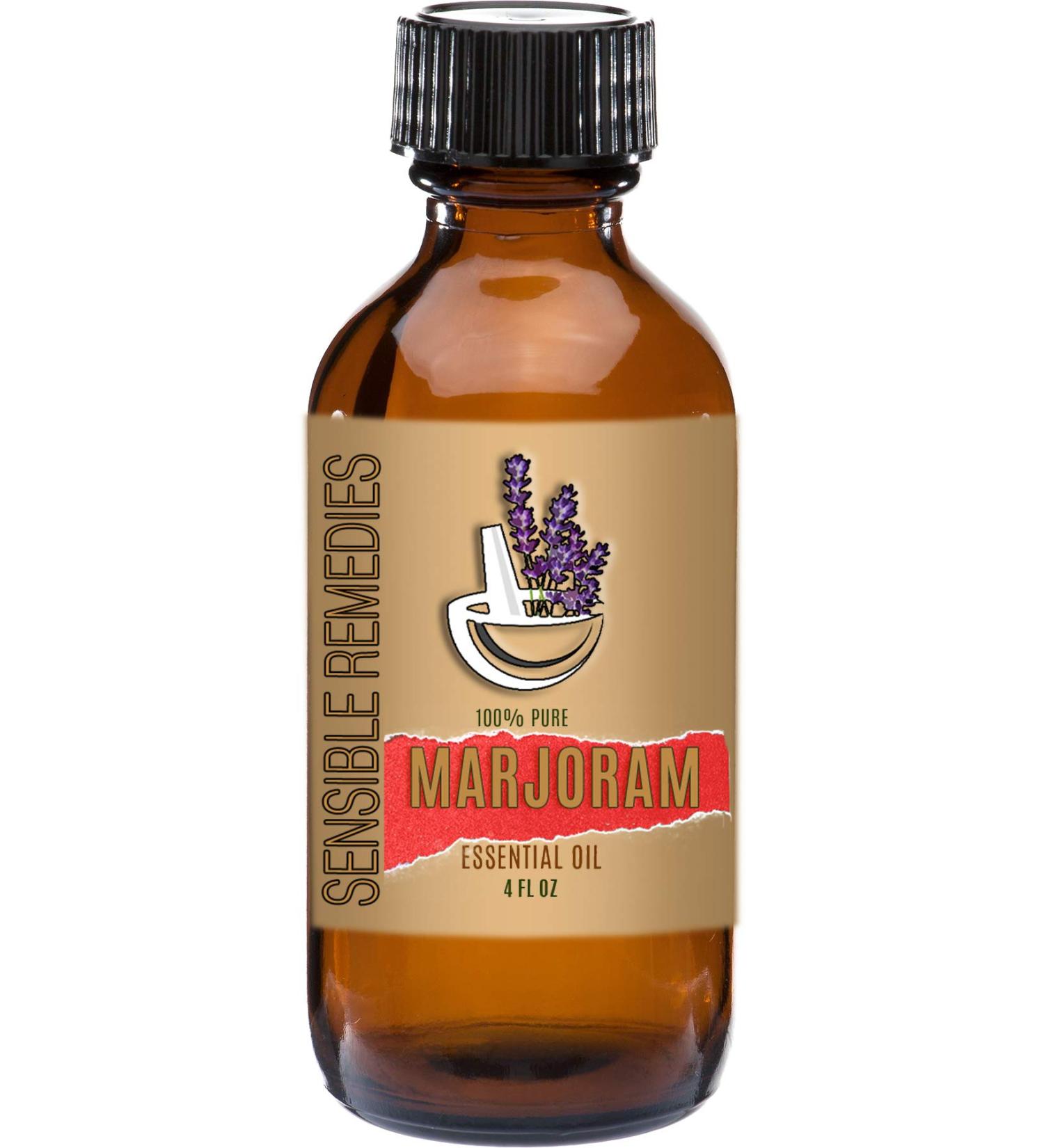 Sensible Remedies Marjoram (Sweet) 100% Pure Therapeutic Grade Essential Oil 4 fl oz - Buy Online on GoSupps.com