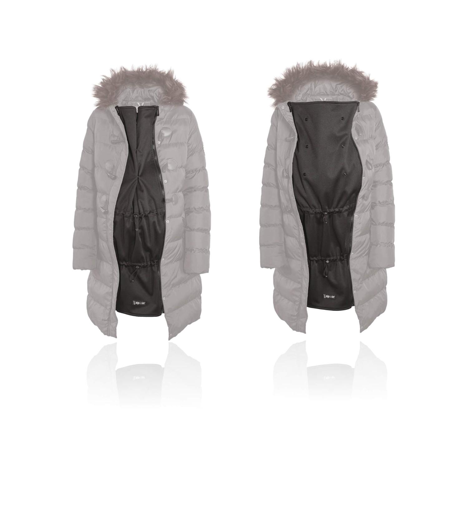 Zip Us In Maternity Jacket Extender Panel - One Size Coat Expander for Pregnancy & Babywearing - 80cm Zip Length - Buy Online on GoSupps.com