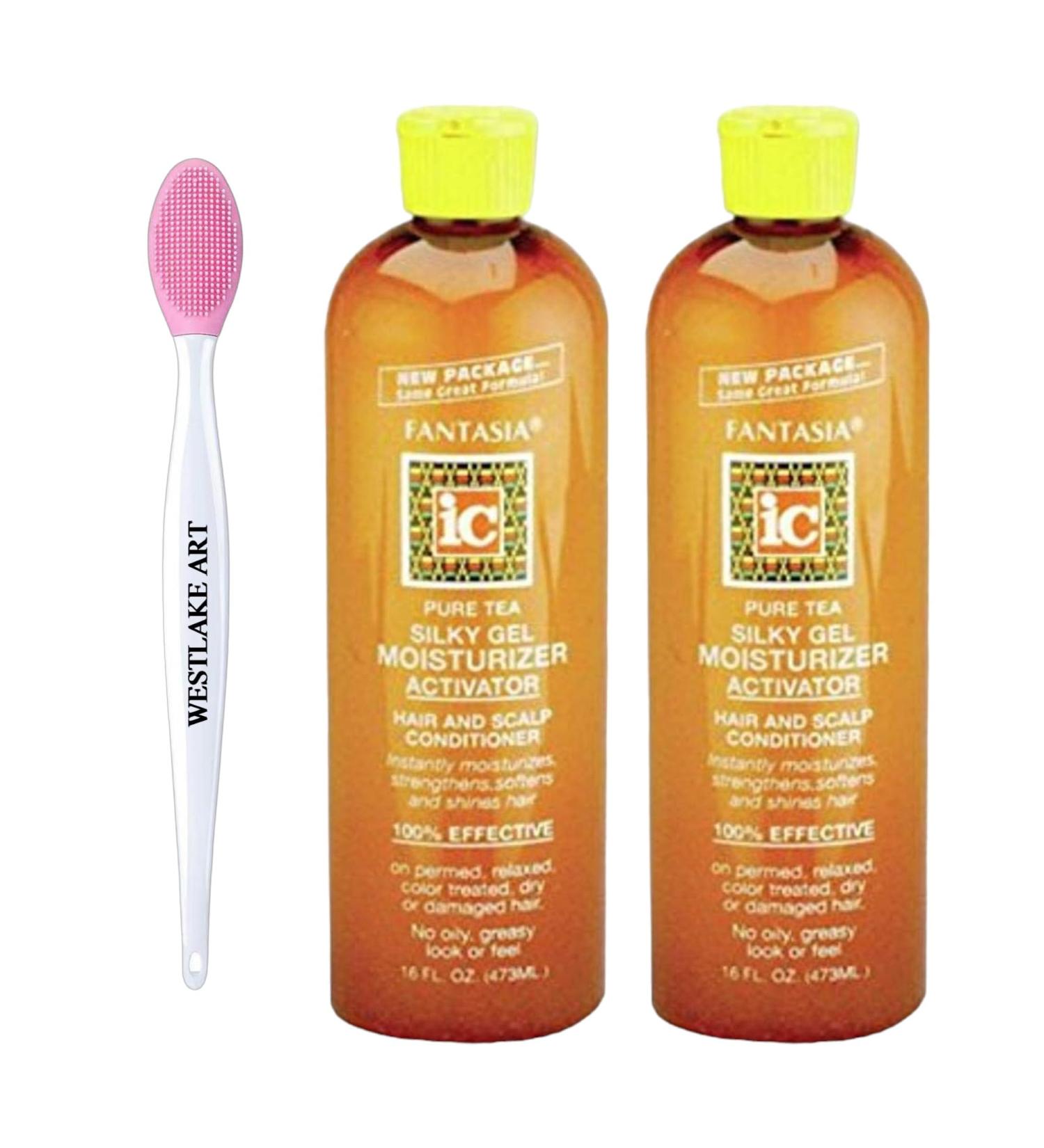 Fantasia Moisturizing Hair Gel 16oz - Deep Hydration & Frizz Control for Curly/Wavy Hair - Aloe Vera & Vitamin E + Nose Cleaning Brush Pack of 2 - International Shipping Available - Buy Online on GoSupps.com