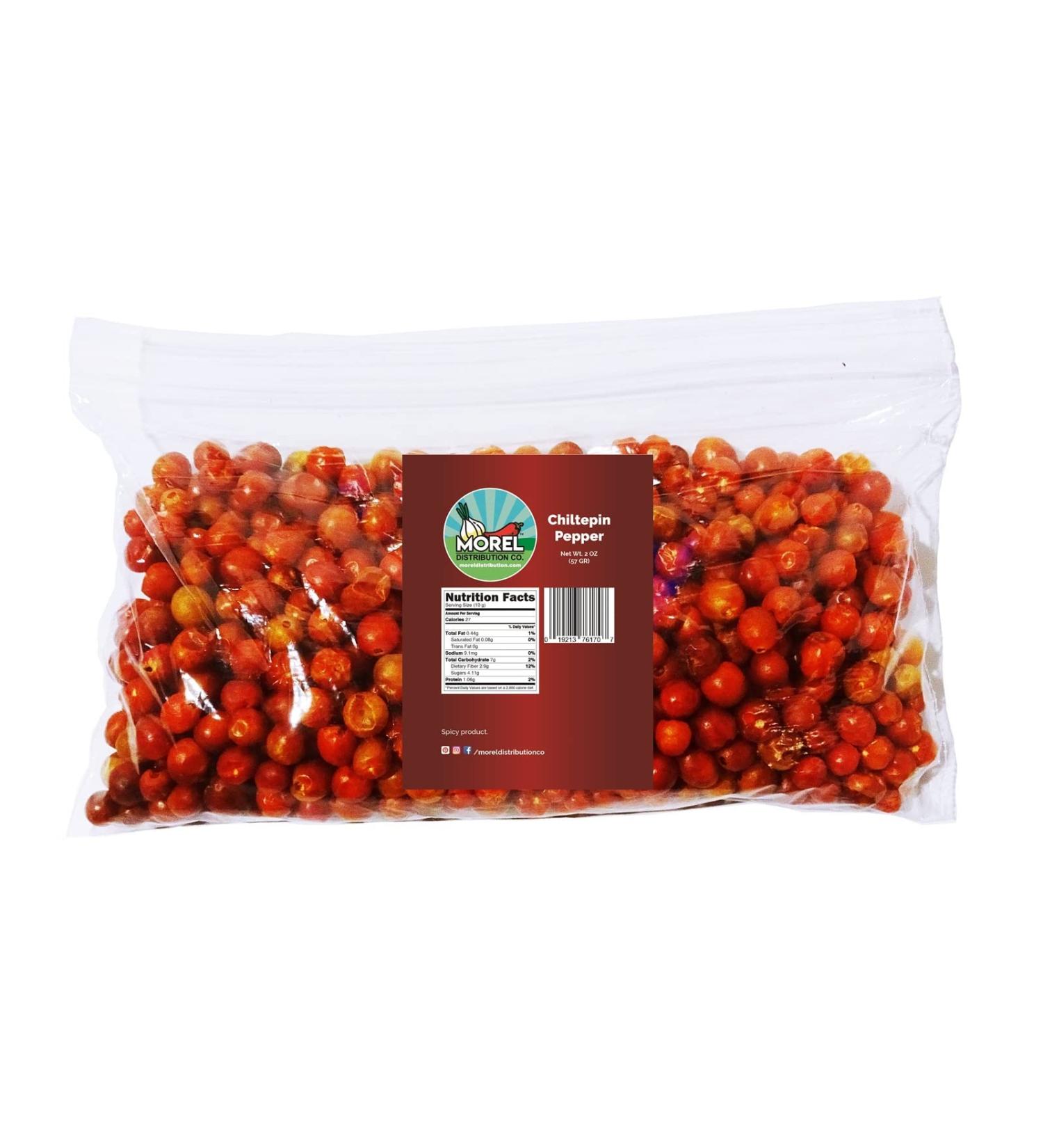 Dried Chiltepin Peppers (Chili Tepin) // Weights: 2 OZ (57 GR) 6 OZ (170 GR) and 12 OZ (340 GR) - Buy Online on GoSupps.com