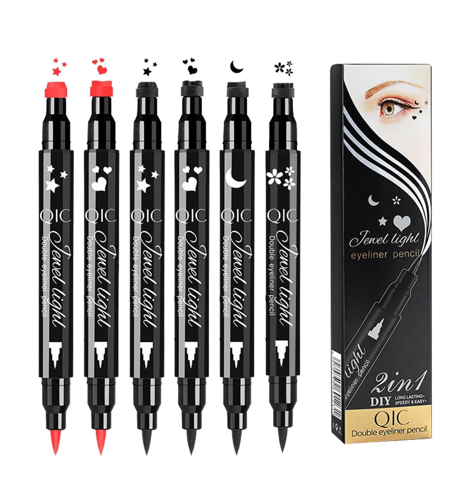 Pen Eye Liner Stencil | Eye Liners Stamp Pencil Double-Headed Eye Liner Pen Long-Lasting Eye Makeup Stencil Cat Eye Winged Eye Liner - Buy Online on GoSupps.com
