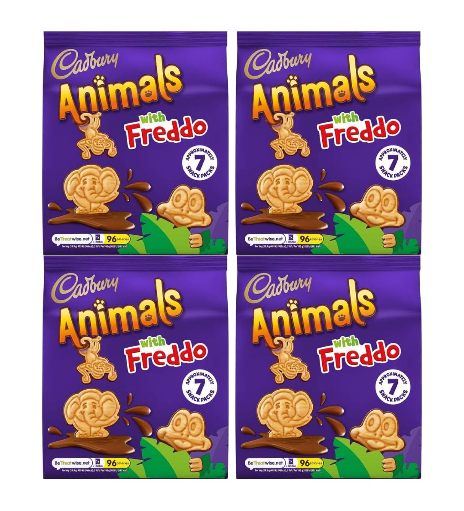 Chocolate Biscuit Bundle with Mini Animal Biscuits 7 Pack With Freddo 140g (4 Pack) - Buy Online on GoSupps.com