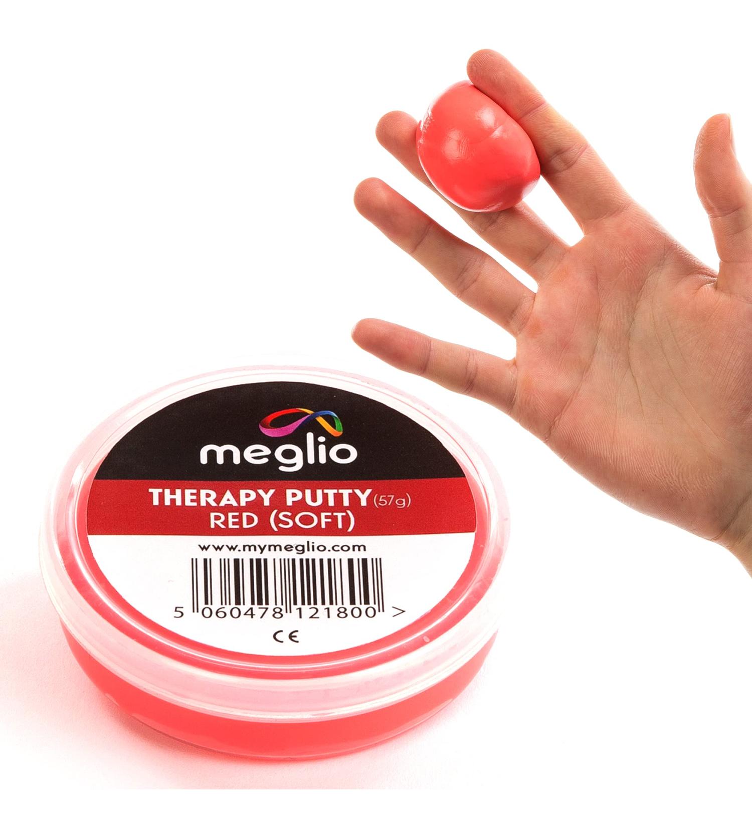57g Meglio Therapy Hand Putty - Hand Recovery & Strength Training, Stress Relief - Red (Soft) - Buy Online on GoSupps.com