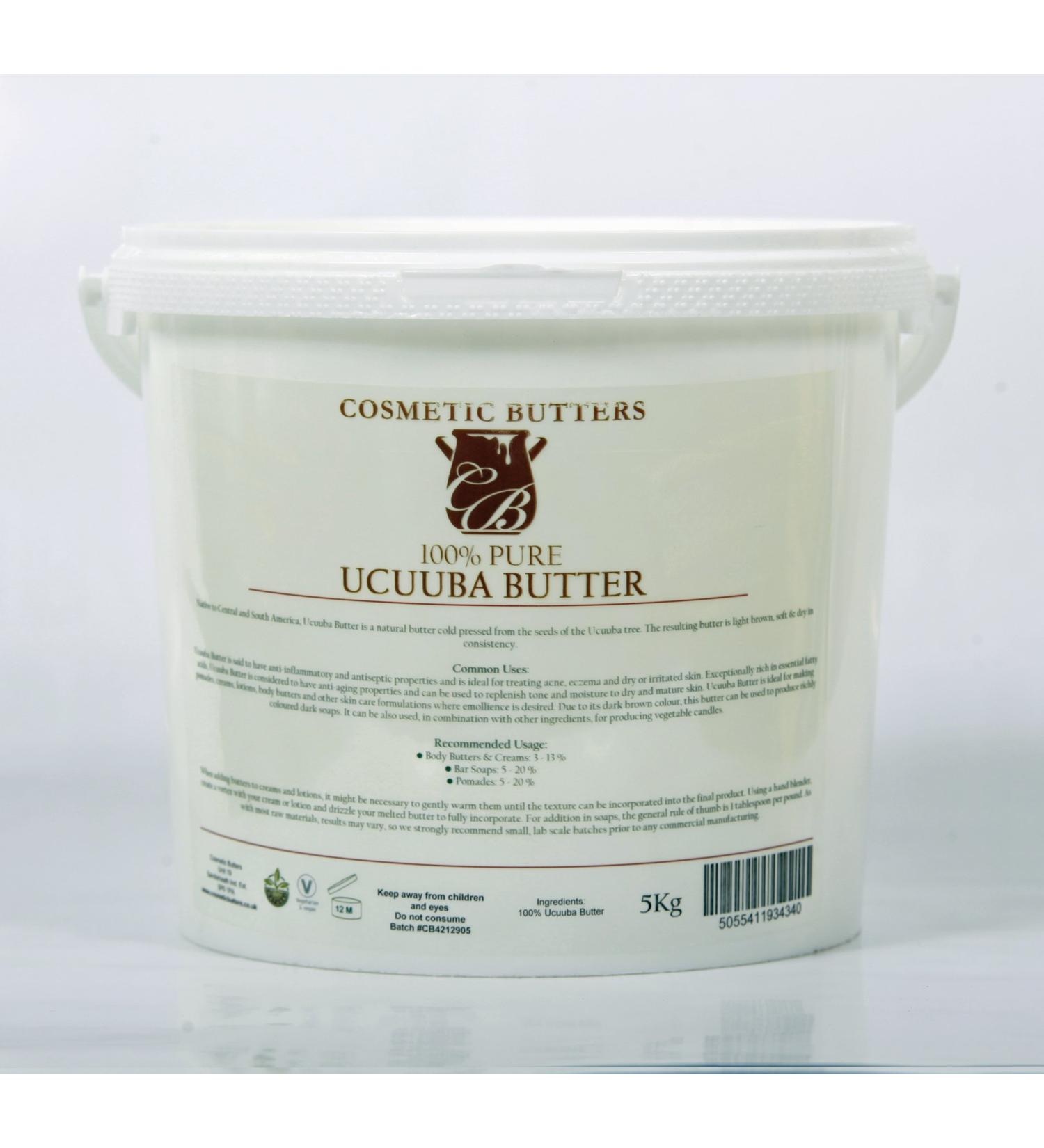 Buy Mystic Moments Ucuuba Virgin Butter 5Kg - Pure & Natural Vegan Cosmetic Butter GMO Free for Skincare | International Shipping Available - Buy Online on GoSupps.com