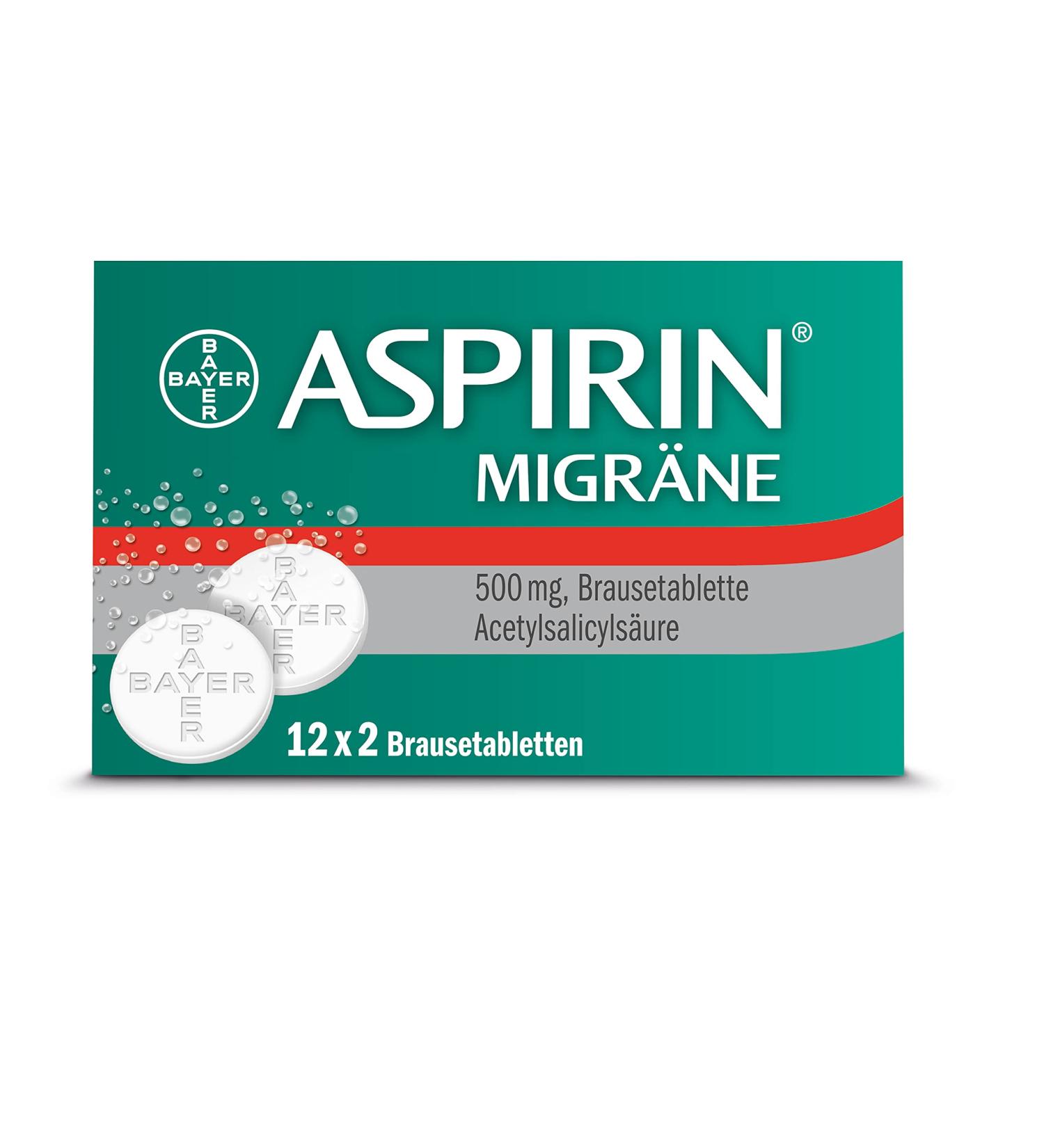 Aspirin migraine effervescent tablets 24 hours
