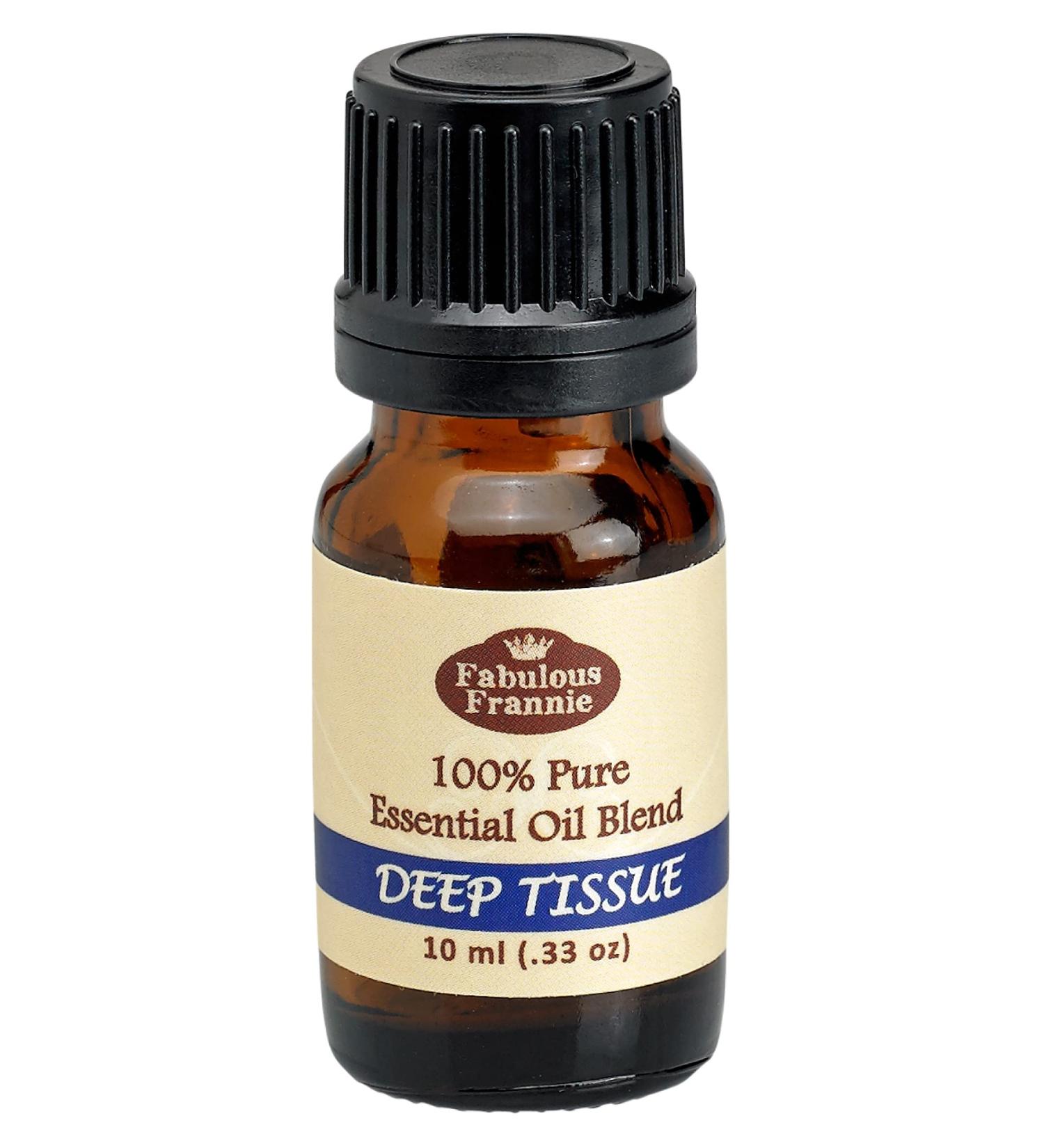 Fabulous Frannie Deep Tissue Essential Oil Blend 10ml Made with Wintergreen Camphor Lavender Ginger Chamomile & Helichrysum Pure Essential Oils.
