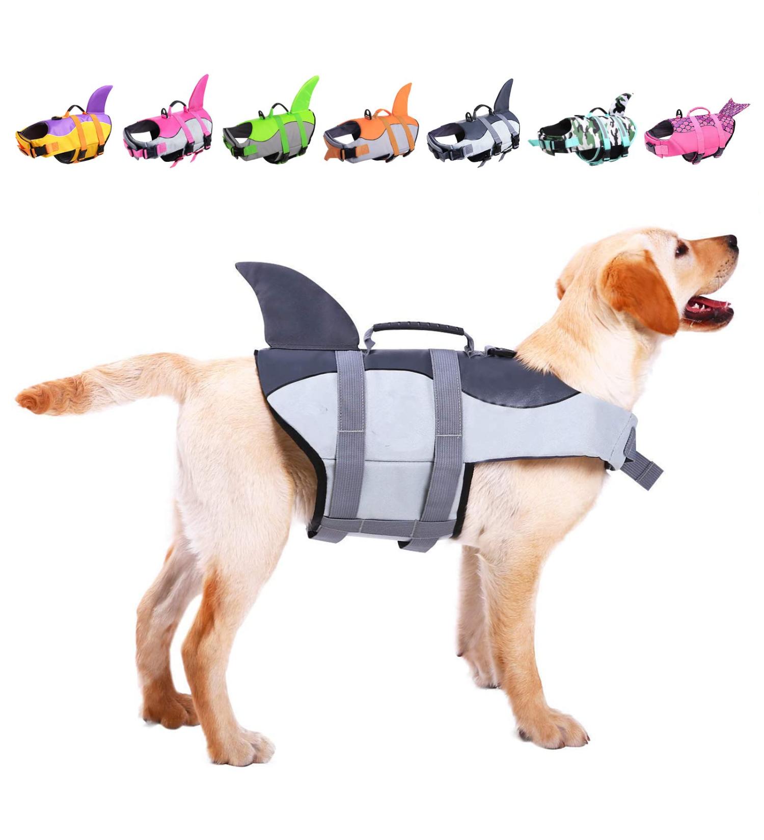ASENKU Dog Life Jacket Safety Vest for Swimming and Boating - Gray, X-Large - Buy Online on GoSupps.com