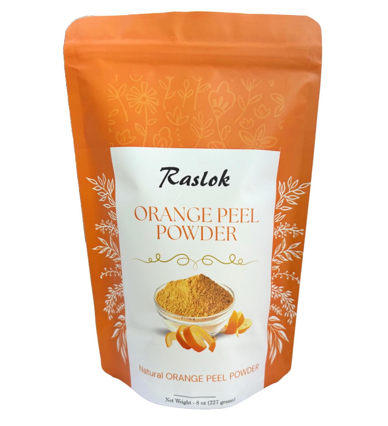 Pure Orange Peel Powder | Natural Orange Peel (Citrus Aurantium) Powder to be Used in Face Packs (8 Oz) 8 Ounce (Pack of 1)