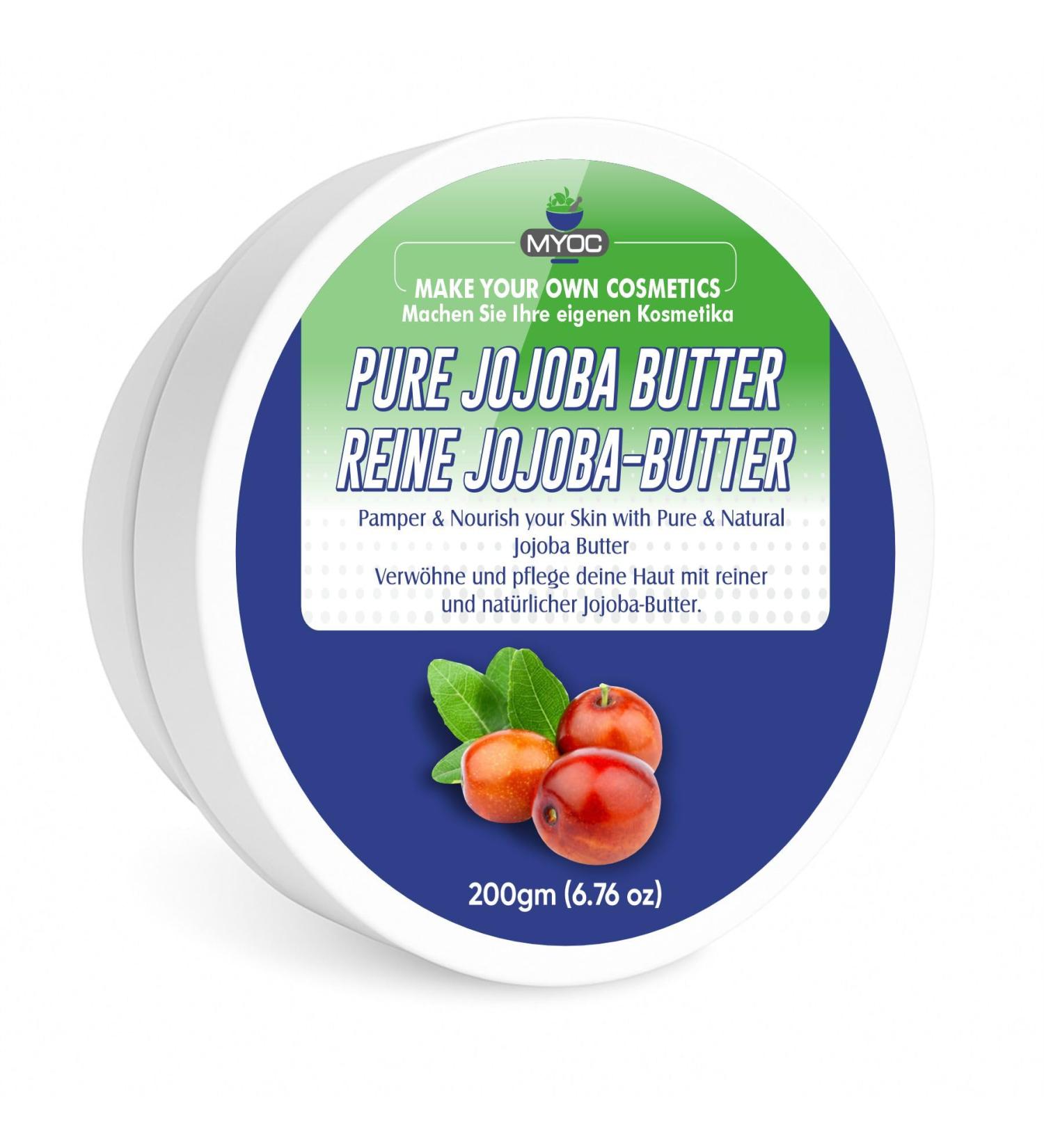 Jojoba Butter Natural Cosmetic Grade | Ideal for DIY Creams Balms Lotions Soaps & Cosmetic Formulations | 200 g (7.05 oz)