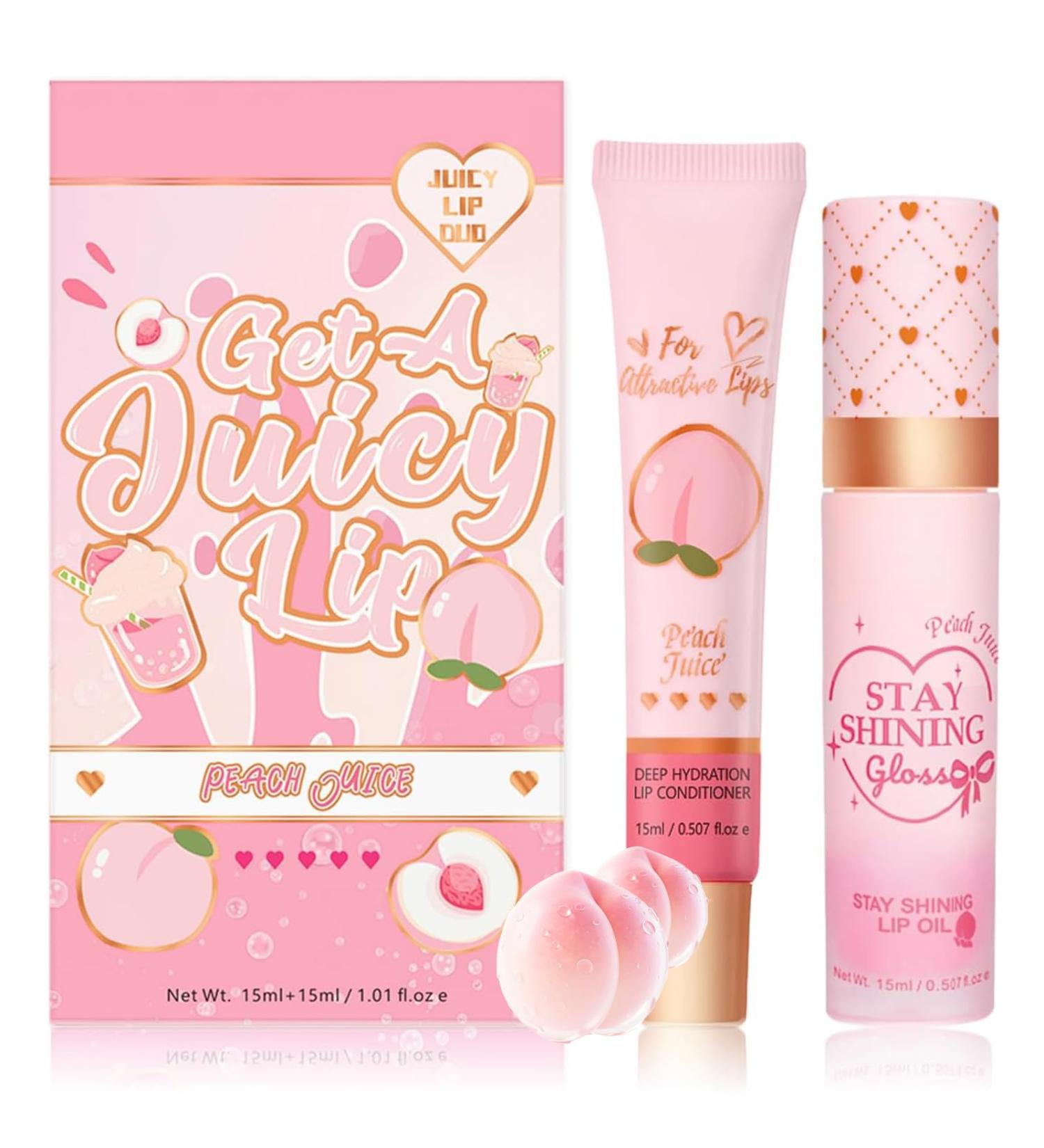  MEITREND Peach oil lip care kit lip lotion moisturizes and hydrates daily lipstick - Buy Online on GoSupps.com