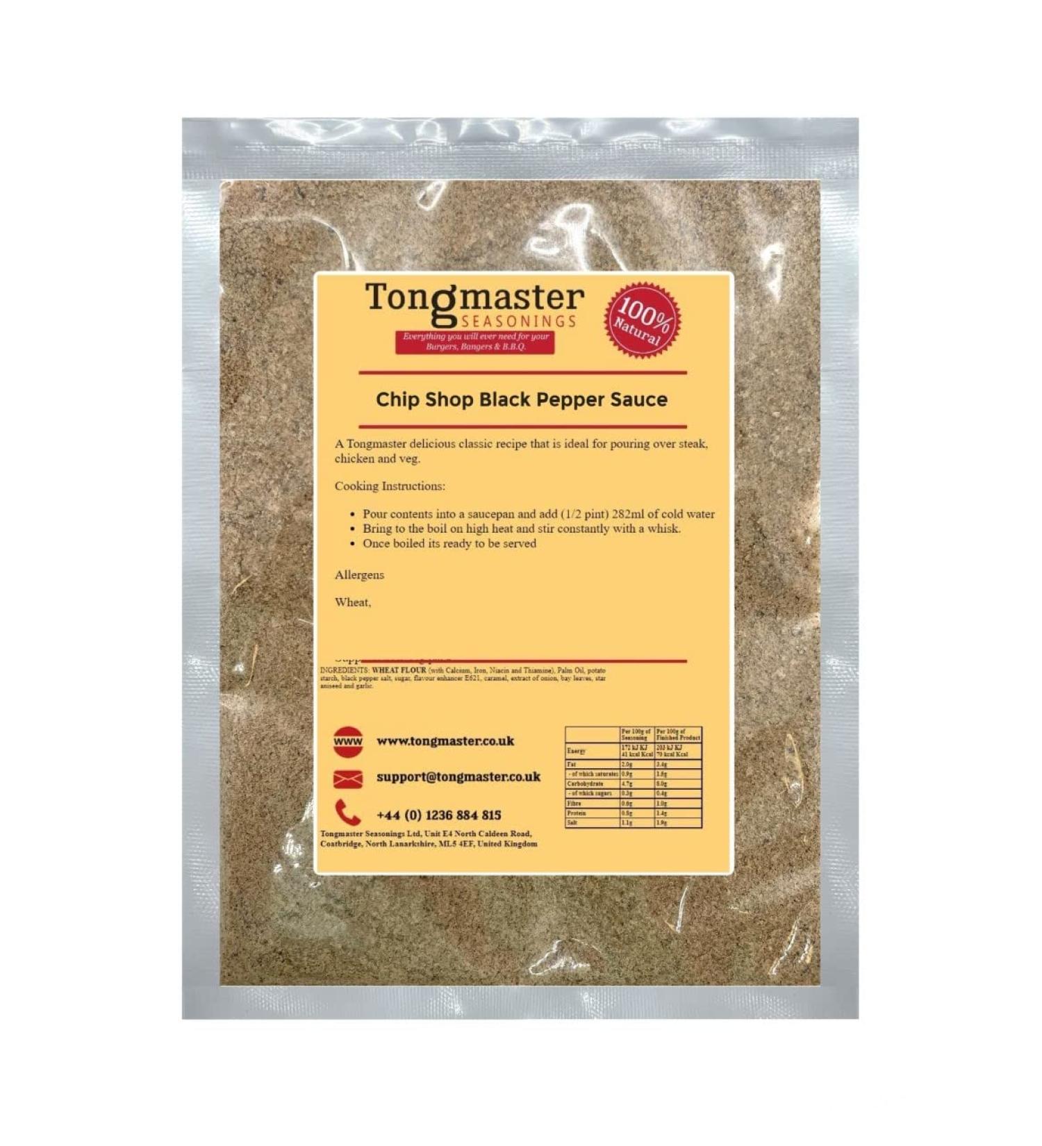 Chip Shop Style Black Pepper Sauce Tongmaster Secret Recipe - 35g