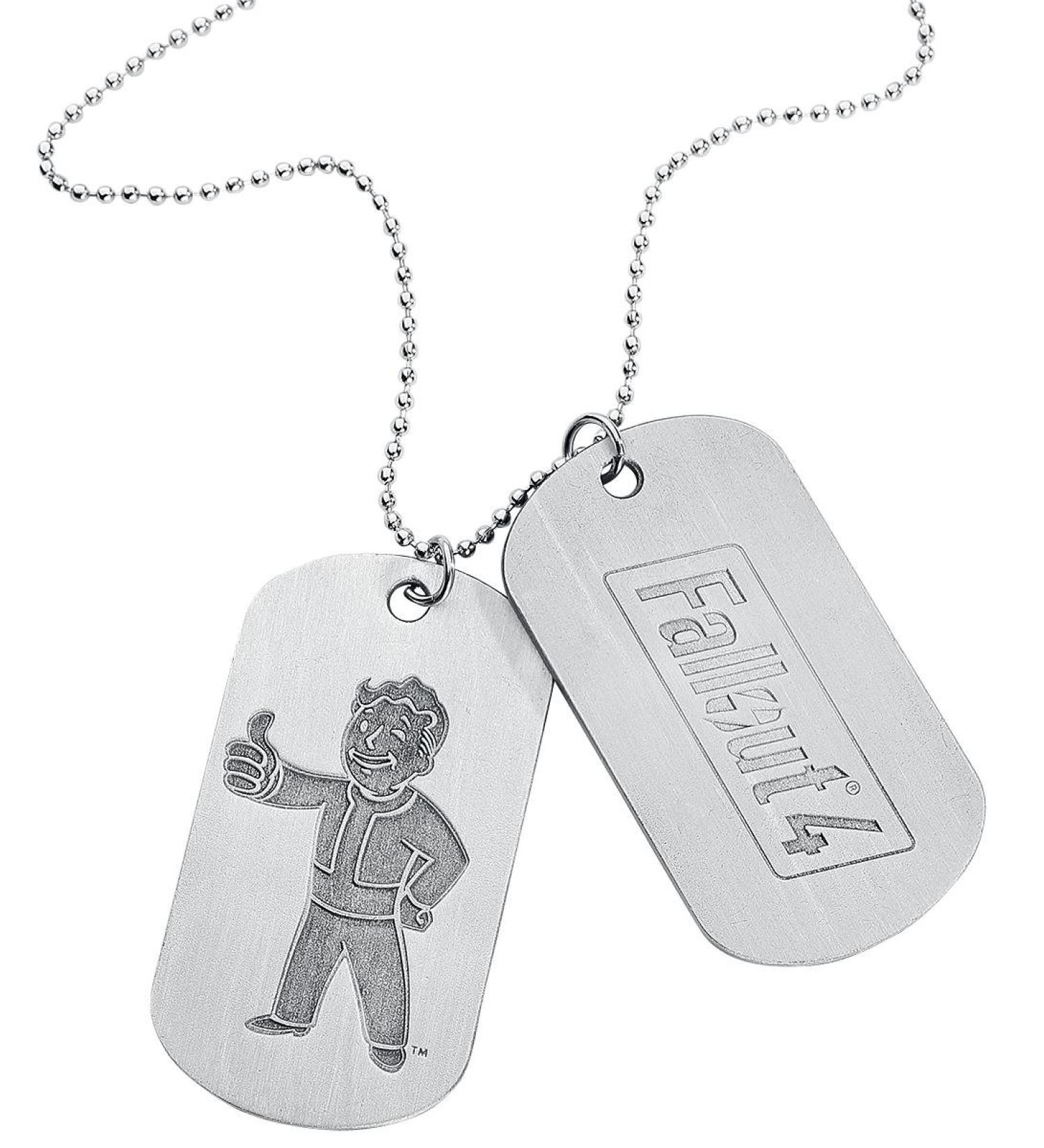 Fallout 4 Logo & Vault Boy Dog Tags - Silver | Officially Licensed - Buy Online on GoSupps.com