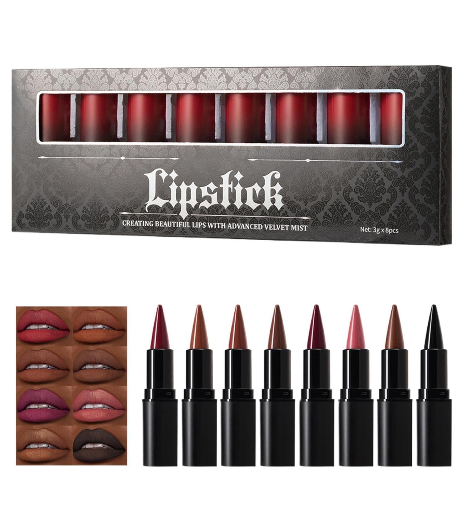  Xinhuju Lipliner Pencil and Gradient Lipstick Set - High-Pigment Smudge-Proof Makeup | Waterproof Matte Lip Color Long-Lasting Plumping Lip Care 8 Vibrant Colors - Buy Online on GoSupps.com