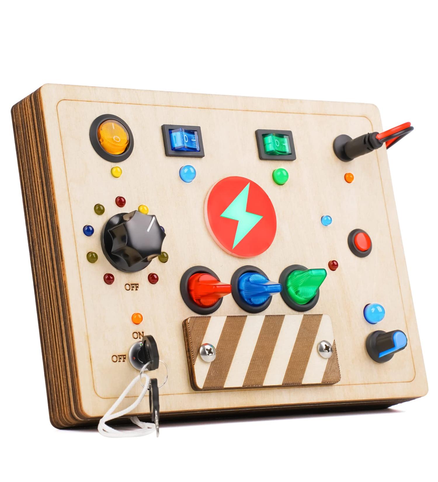 Joyreal Montessori Busy Board | Educational Wooden Toys for Toddlers 2-4 Years | Motor Skills Development - Buy Online on GoSupps.com