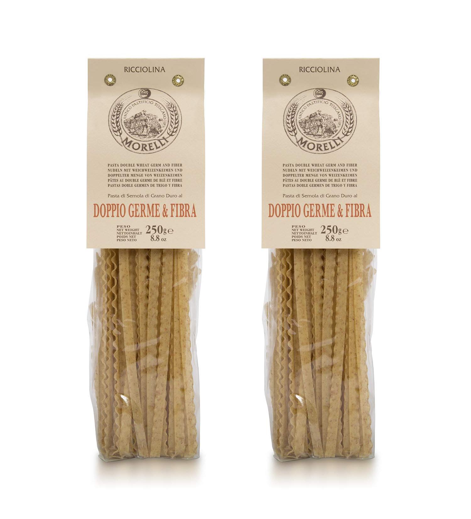 Morelli High Fiber Mafaldine & Reginette Pasta Duo from Italy - 8.8oz (Pack of 2) - Buy Online on GoSupps.com