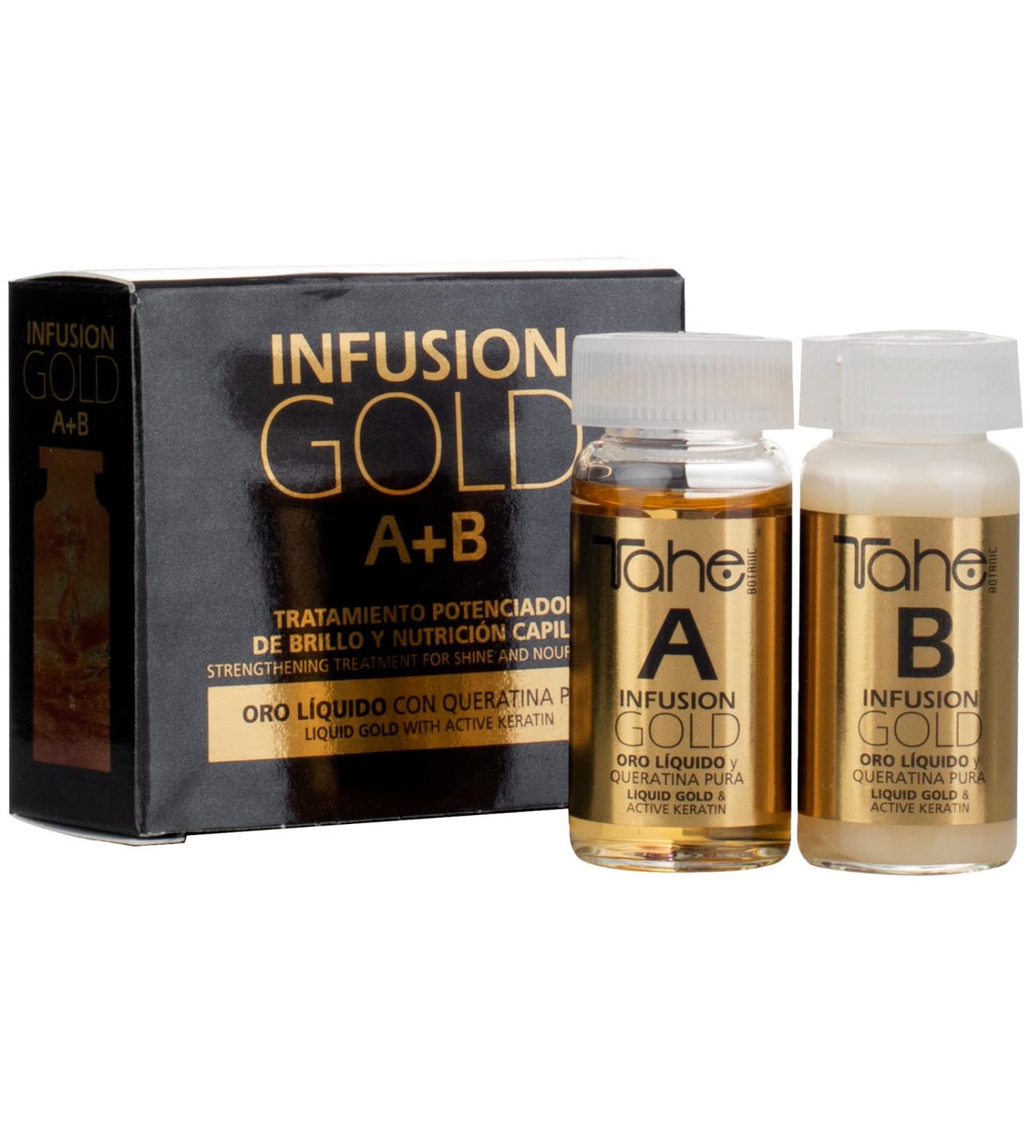 Tahe Infusion A+B Gold Shine Enhancing and Nourishing Hair Treatment 2 x 10 ml - Buy Online on GoSupps.com