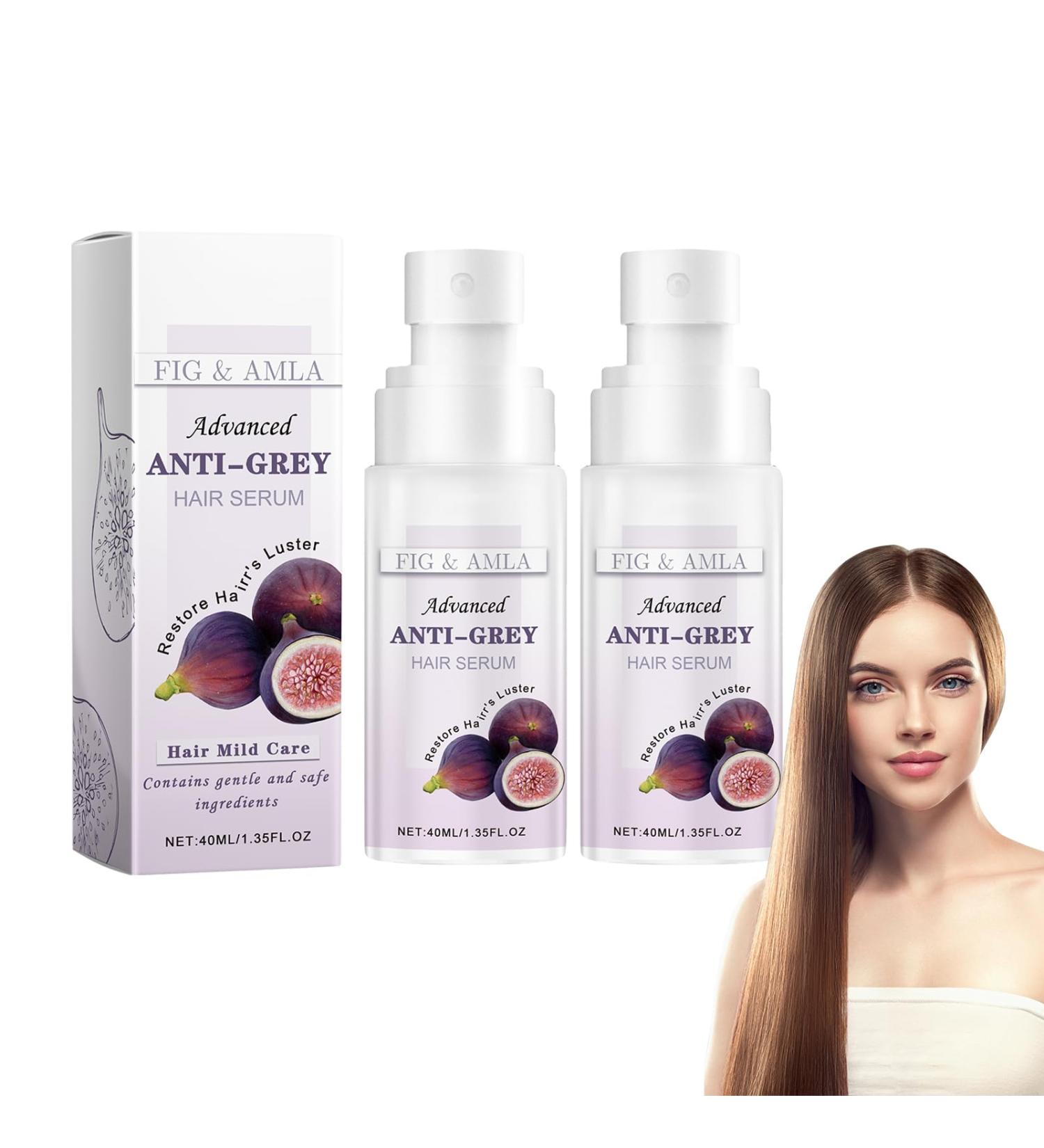 Shantou Youjia AntiGray Hair Serum 2 Pack Hair Growth Oil Nourishing Hair Serum Spray Strengthens Roots Reverses Graying and Smoothes Hair - Buy Online on GoSupps.com