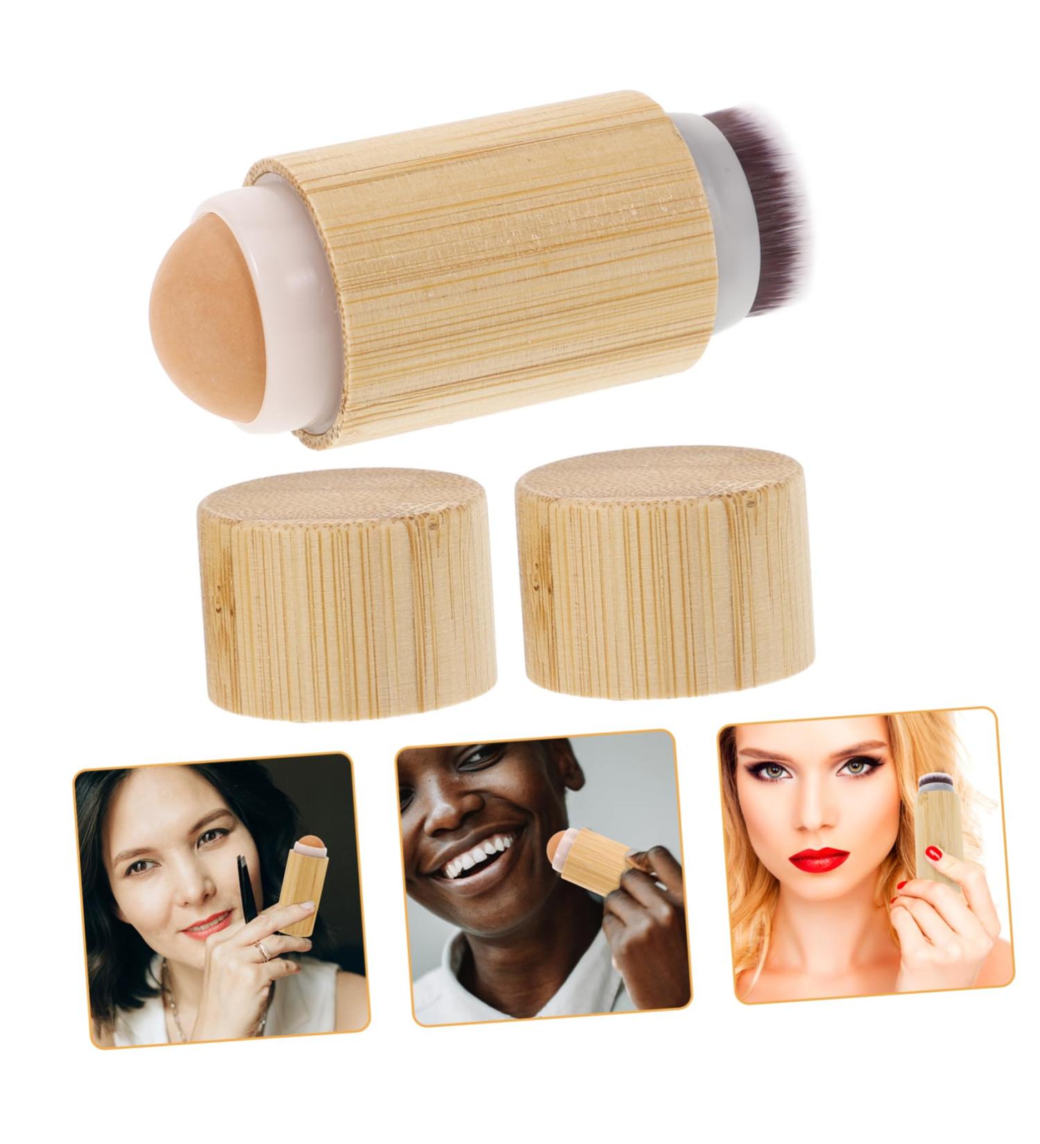 Oil Absorbing Roller Ball Makeup Brush - Perfect Applicator for Liquid Foundation | Small Facial Makeup Brush for Women - Buy Online on GoSupps.com
