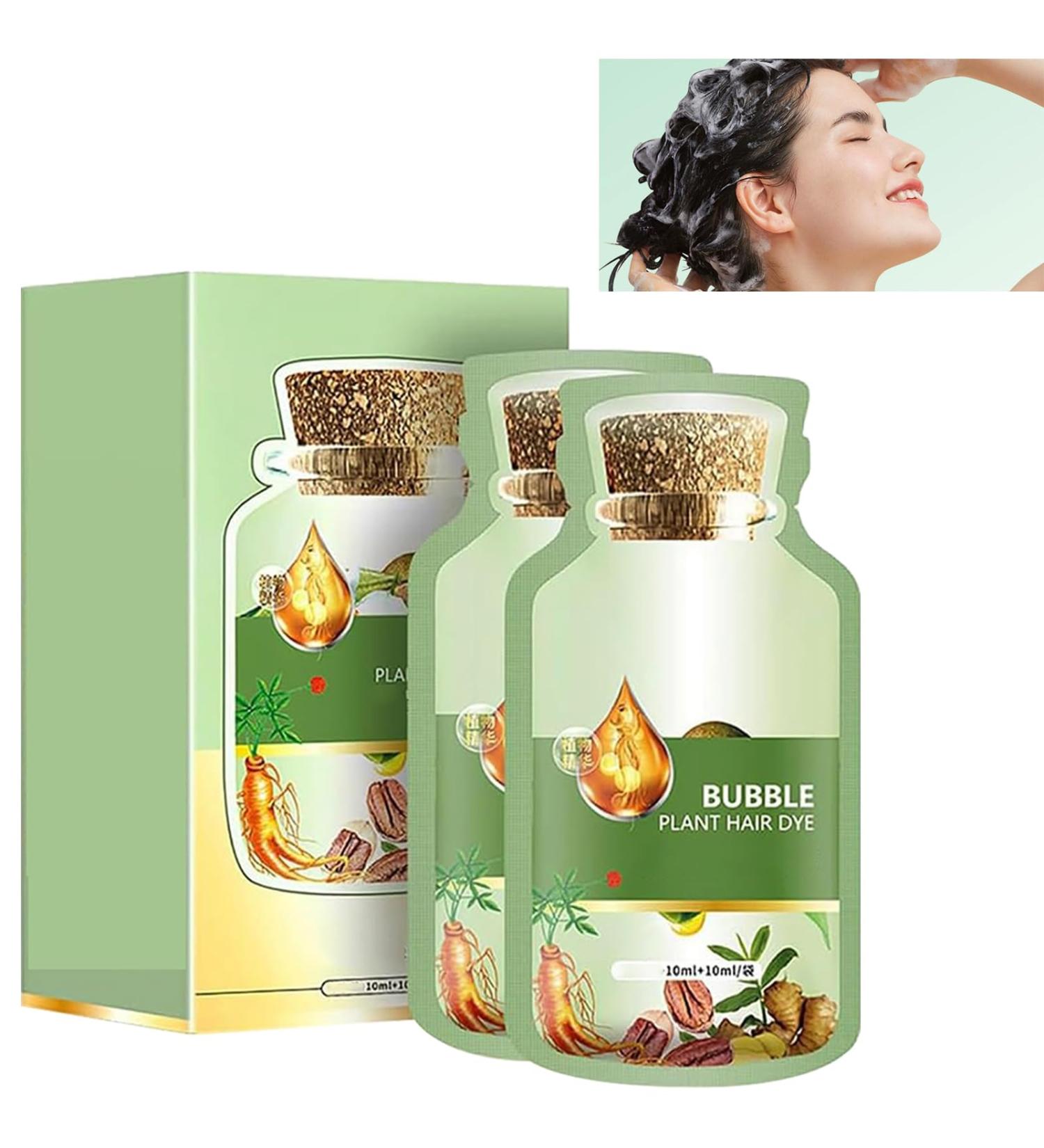 KOAHDE Natural Plant Hair Dye Shampoo New Botanical Bubble Hair Dye Natural Plant Bubble Hair Dye Bubble Plant Hair Dye Hair Color Bubble Dye Botanical Plant Bubble Hair Dye 20ml*10PC Coffee Color - Buy Online on GoSupps.com