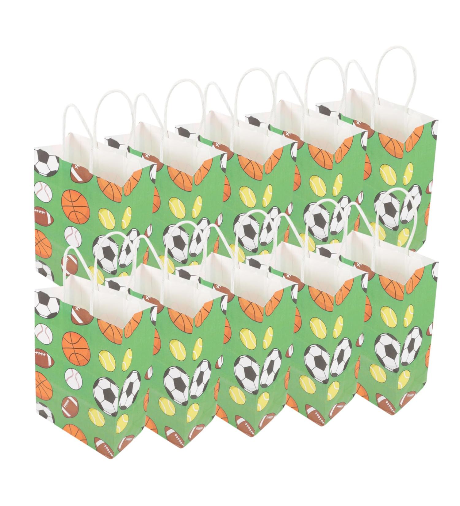 KOMBIUDA 12pcs Gift Bag Tote Bouquet Bags Football Paper Bags Wrapping Bags for Presents Bags for Shop Tea Coffee Sugar Canisters Packing Bags Big Bag Kraft Paper Container Candy - Buy Online on GoSupps.com