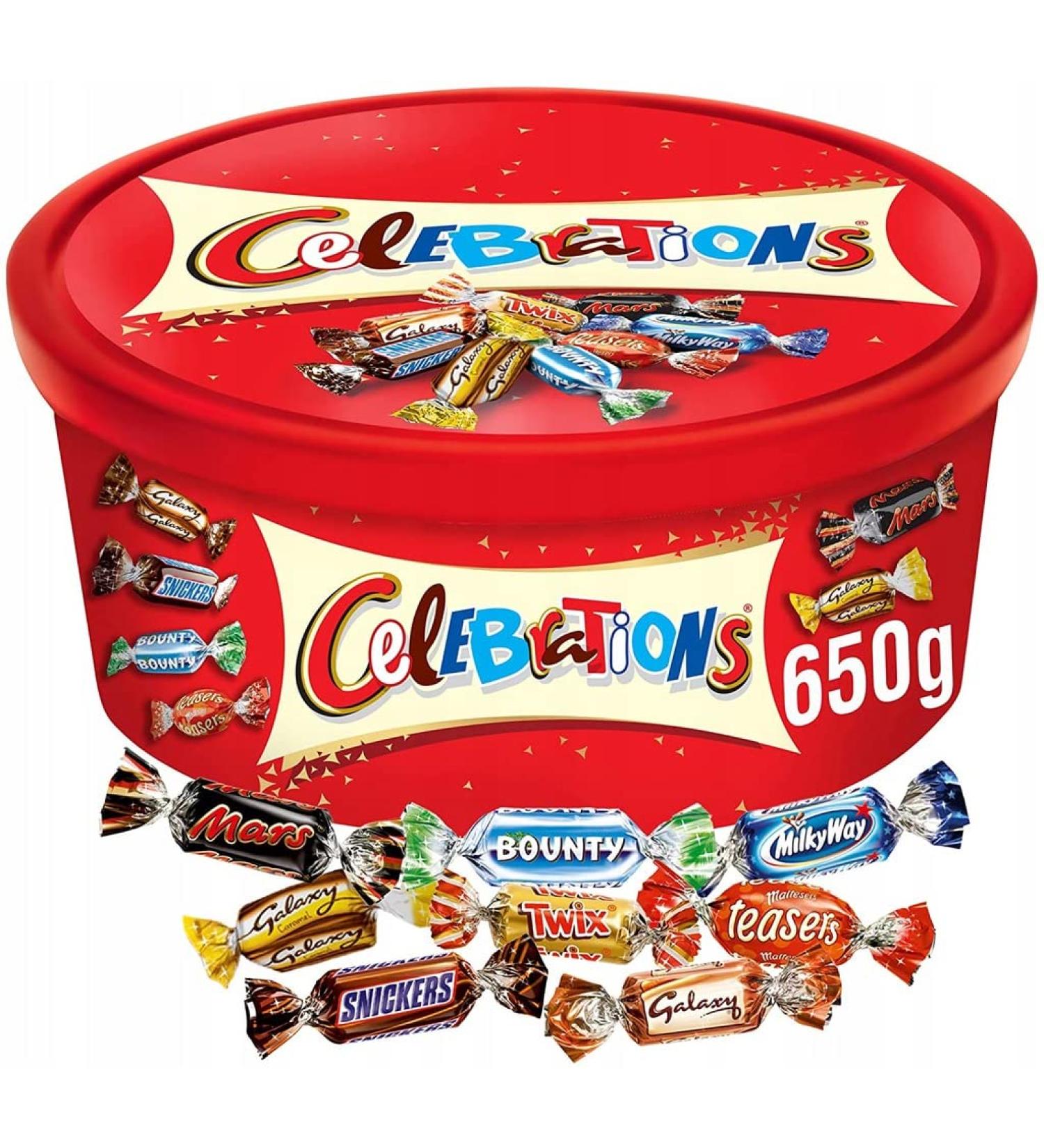 Celebrations Bo te cadeau XXL mini barres chocolat es Mix Snickers Twix et plus encore grand paquet de chocolat 1 bo te de 650 g