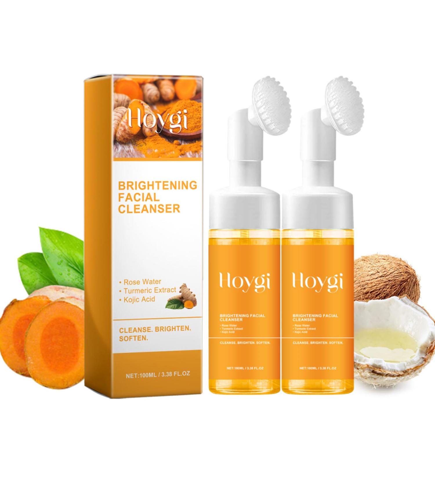 Turmeric Facial Cleanser & Foaming Wash for All Skin Types - 2 Pcs | International Shipping - Buy Online on GoSupps.com
