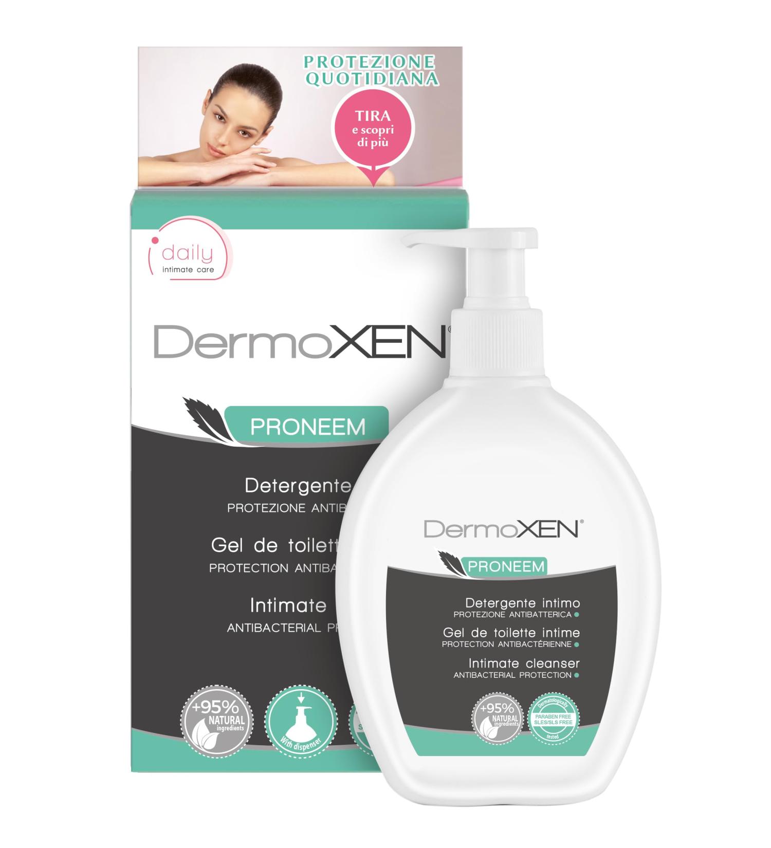 Dermoxen Proneem Antibacterial Intimate Cleanser for Women - Ideal for Menstrual & Pregnancy, with Tribulus Terrestris & Propolis Extract - Nickel Tested - 200ml - Buy Online on GoSupps.com