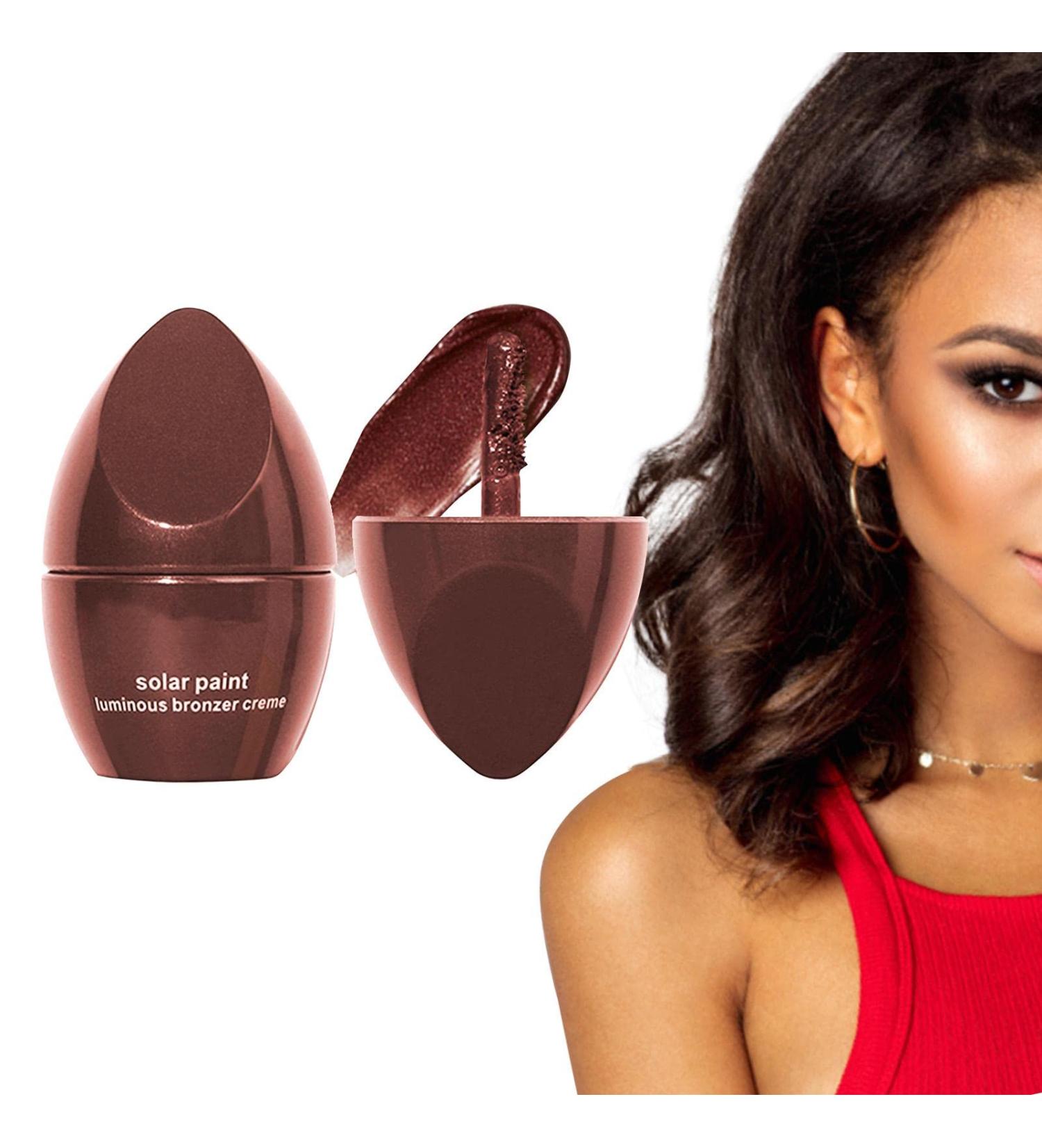 Liquid Bronzer Kit Four Shades Face Highlighting Shade Pencil Glow Bronzer Glitter Illuminating Highlighters Makeup for Women Girls Face Glitter Makeup Fovolat 04# Red Brown With Pearlescent  - Buy Online on GoSupps.com