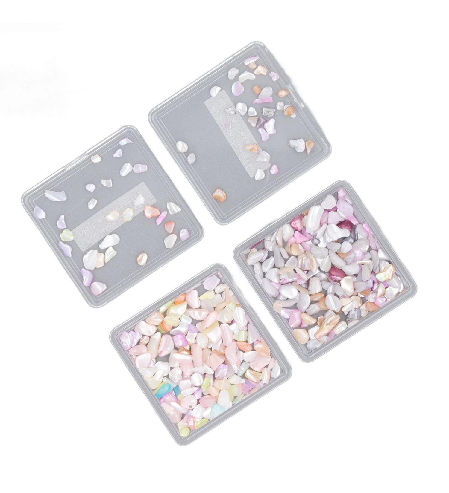 Seashell Slices Nail Art with Aurora Glitter Nail Decorations for UV Gel DIY - Buy Online on GoSupps.com