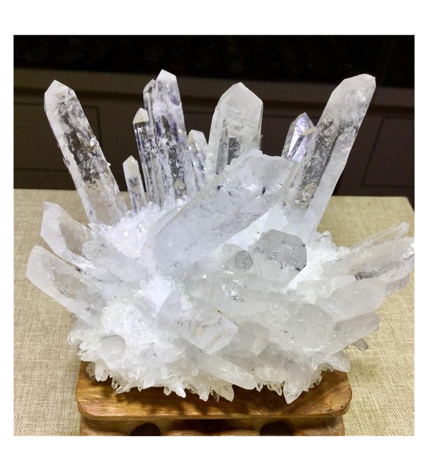 Natural Clear White Quartz Point Crystal Cluster Specimen qiangang (Size : 700g) - Buy Online on GoSupps.com