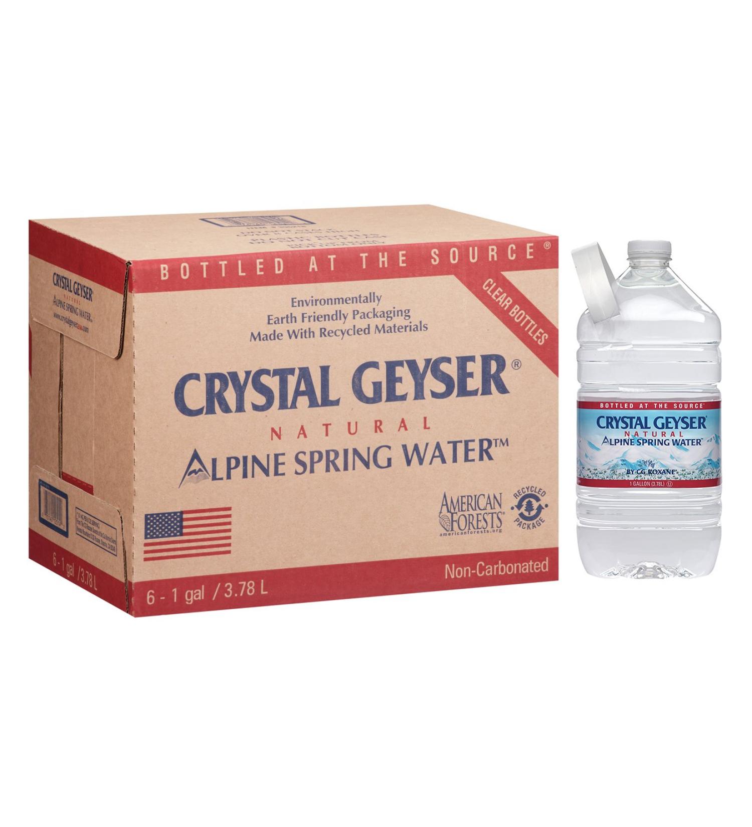 Crystal Geyser Alpine Spring Water - 128 Fl Oz Bottles (Pack of 6) - Total 768 Fl Oz - Buy Online on GoSupps.com