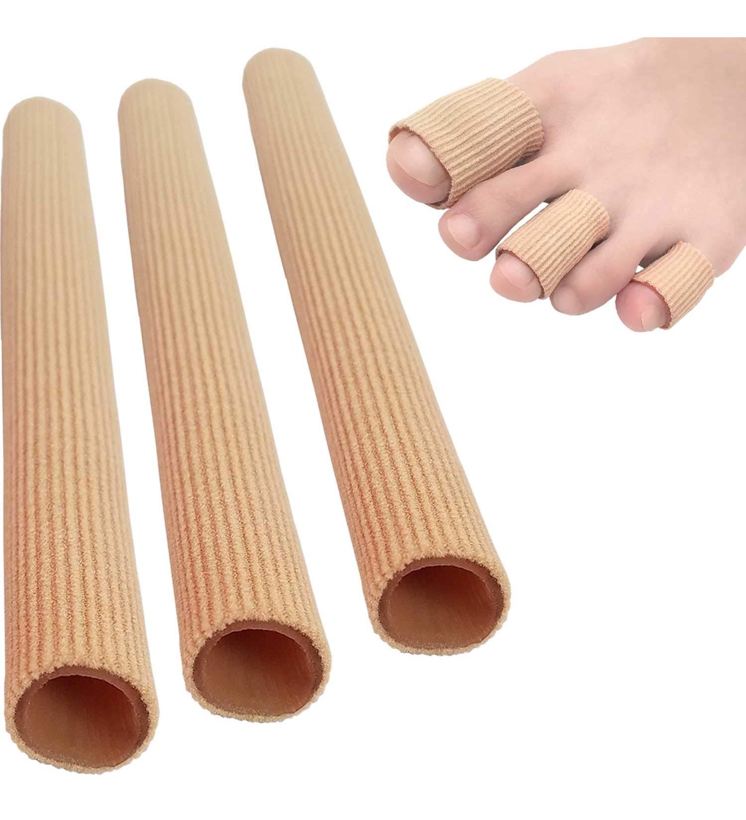 Chiroplax Toe Tubes Sleeves Protectors (3 Pack Large) | Fabric & Gel Lining | Bunion Hammer Toe Callus Corn Blister Relief - Buy Online on GoSupps.com