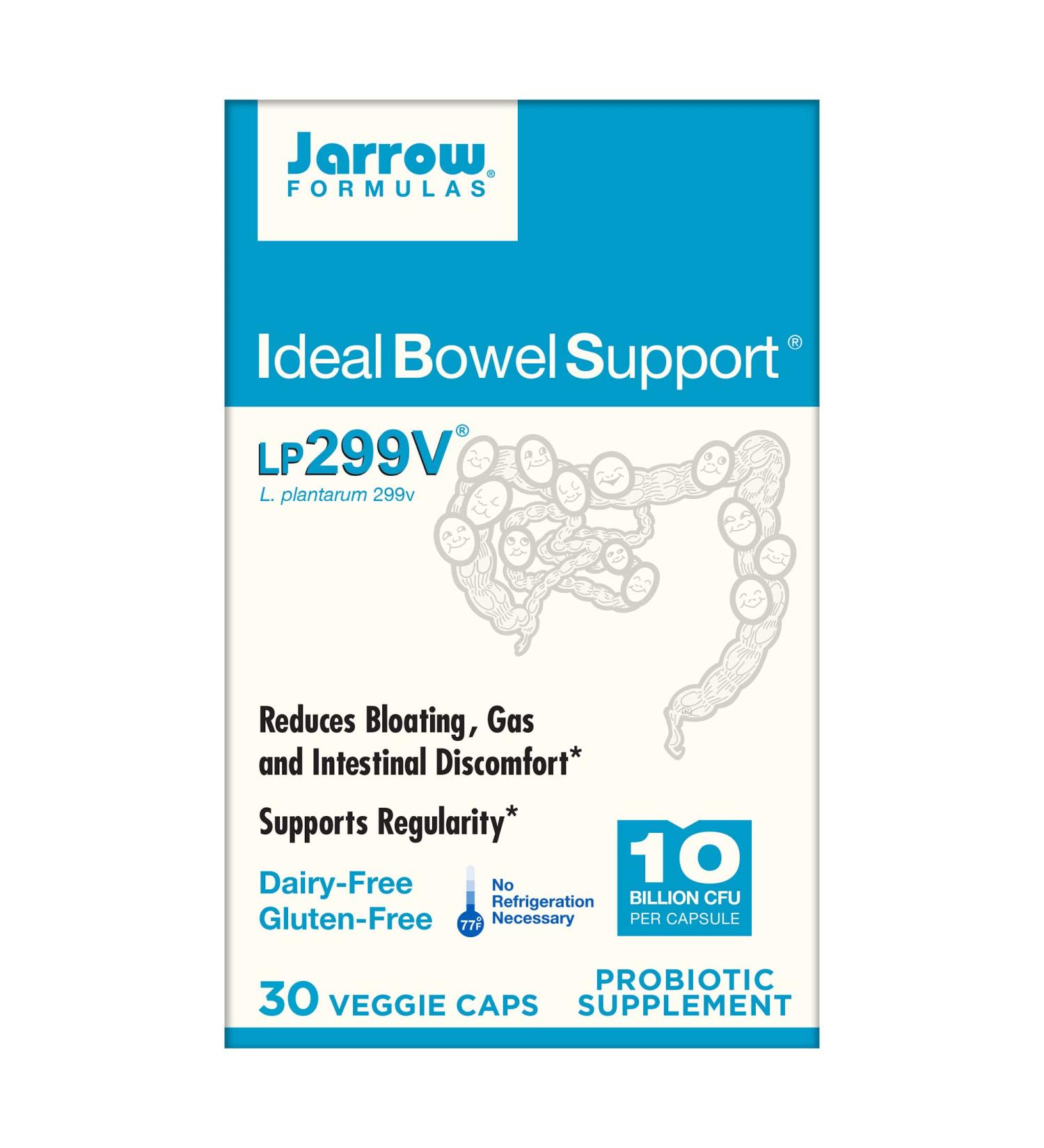 Jarrow Formulas Ideal Bowel Support 30 Veggie Capsules - Digestive Health Supplement - Buy Online on GoSupps.com
