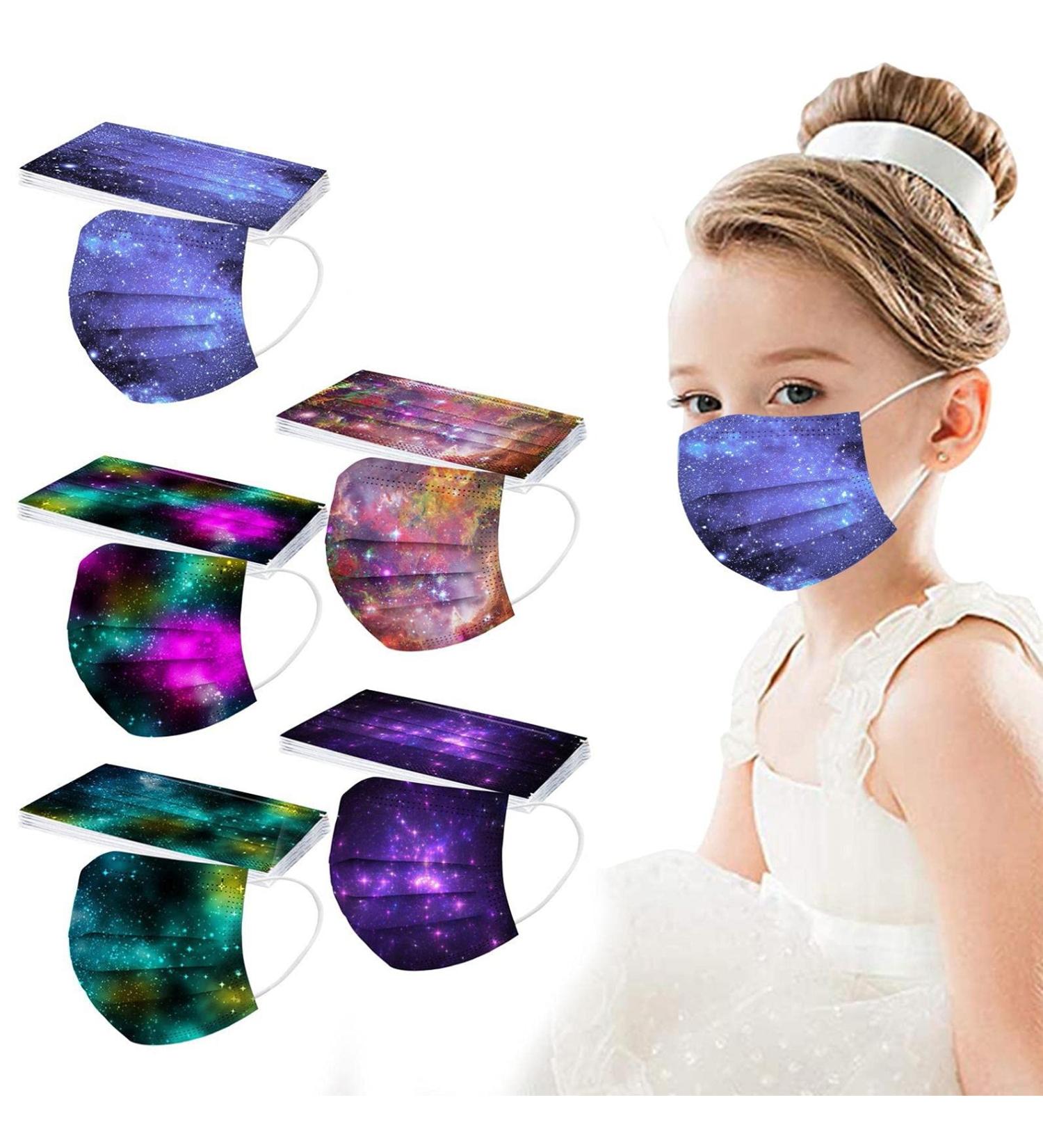 50pc Kids Disposable_Mask 3 Ply Kids Face_Masks for Protection Anti Dust Face Mouth Filter Tools for Children School - Buy Online on GoSupps.com