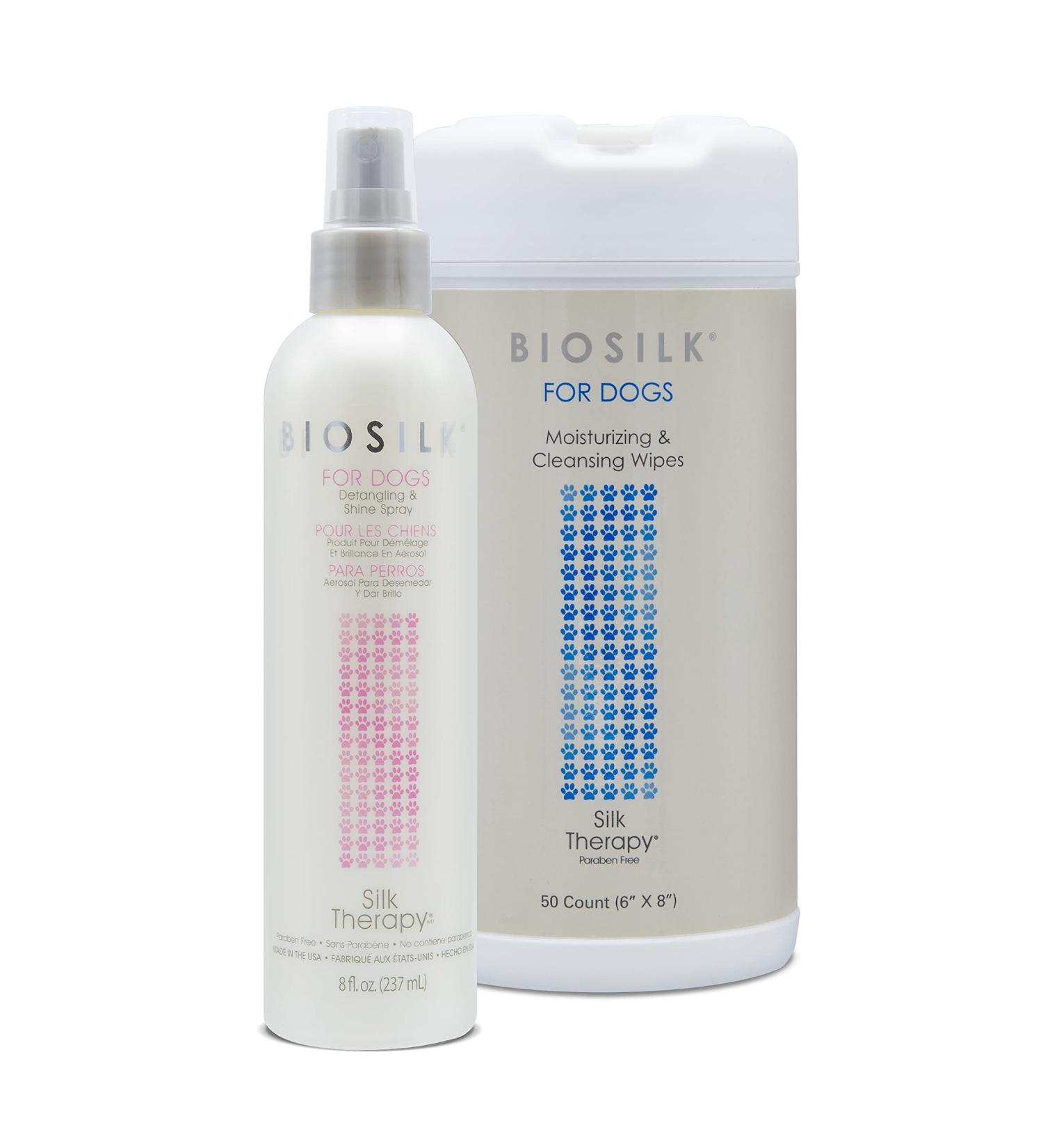 Biosilk Silk Therapy Dog Wipes - Moisturizing & Cleansing, 50 Count - Buy Online on GoSupps.com