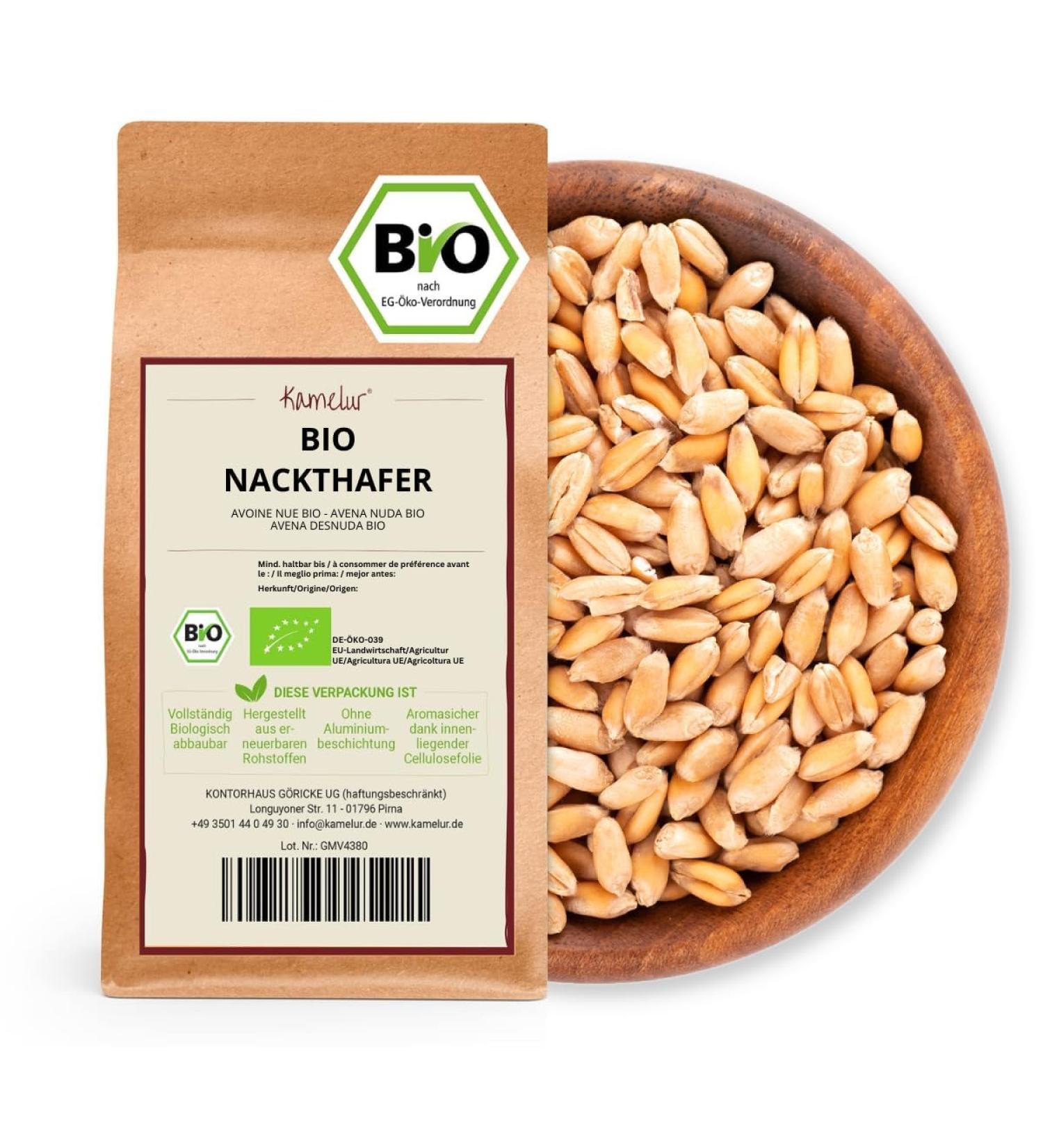 Buy Kamelur Organic Naked Oats 2.5kg - Premium German Organic Oats for Health and Wellness - Buy Online on GoSupps.com