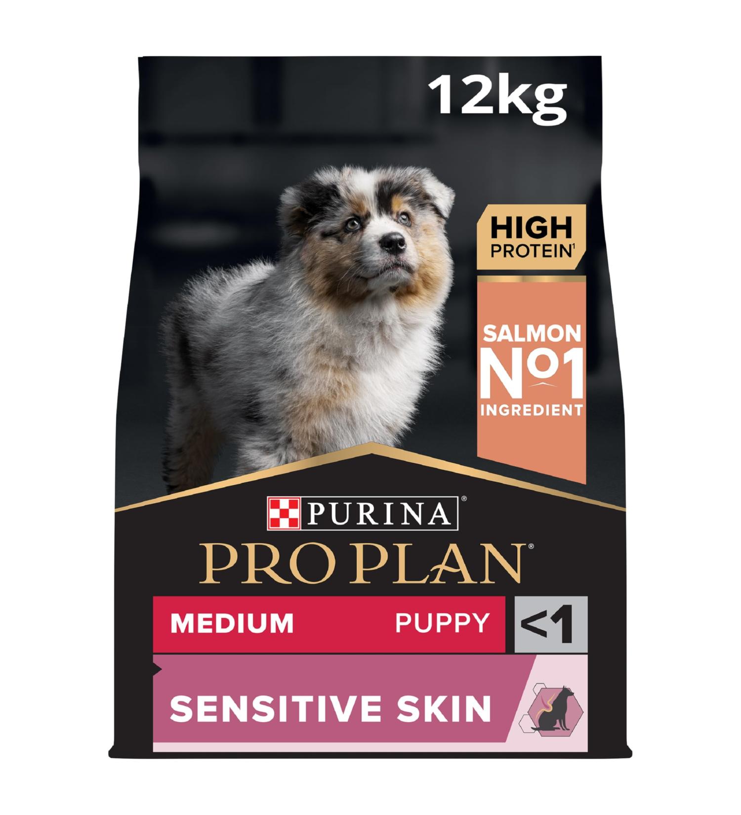 PRO PLAN Medium Puppy Sensitive Skin Rich in Salmon - 12 kg - Dry Food for Medium Puppies with Sensitive Skin - Buy Online on GoSupps.com