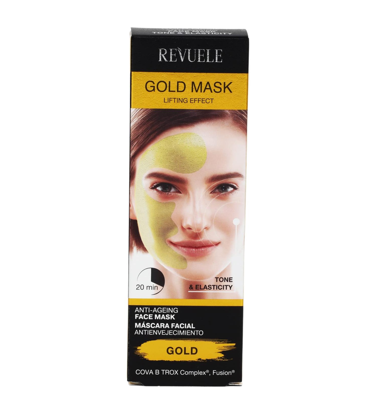 Revuele AntiAGE ML Active Face Mask - Muscle Tone & Elasticity Lifting Effect with Vitamin Complex - Gold Facial Cleaner 80ml - International Shipping Available - Buy Online on GoSupps.com