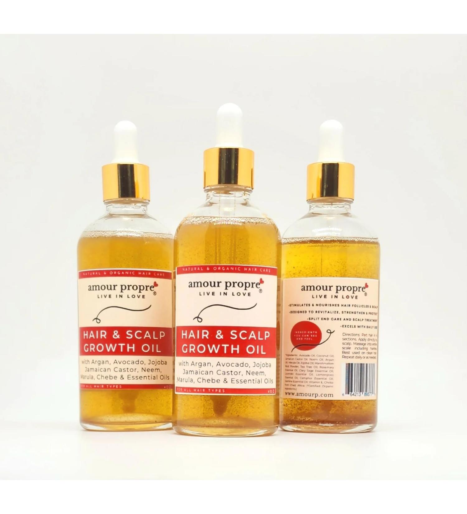 Amour Propre Hair Growth Oil 7 Oil Blend for Stronger Longer Curls with Avocado Jamaican Castor Argan & Jojoba Oil - Buy Online on GoSupps.com