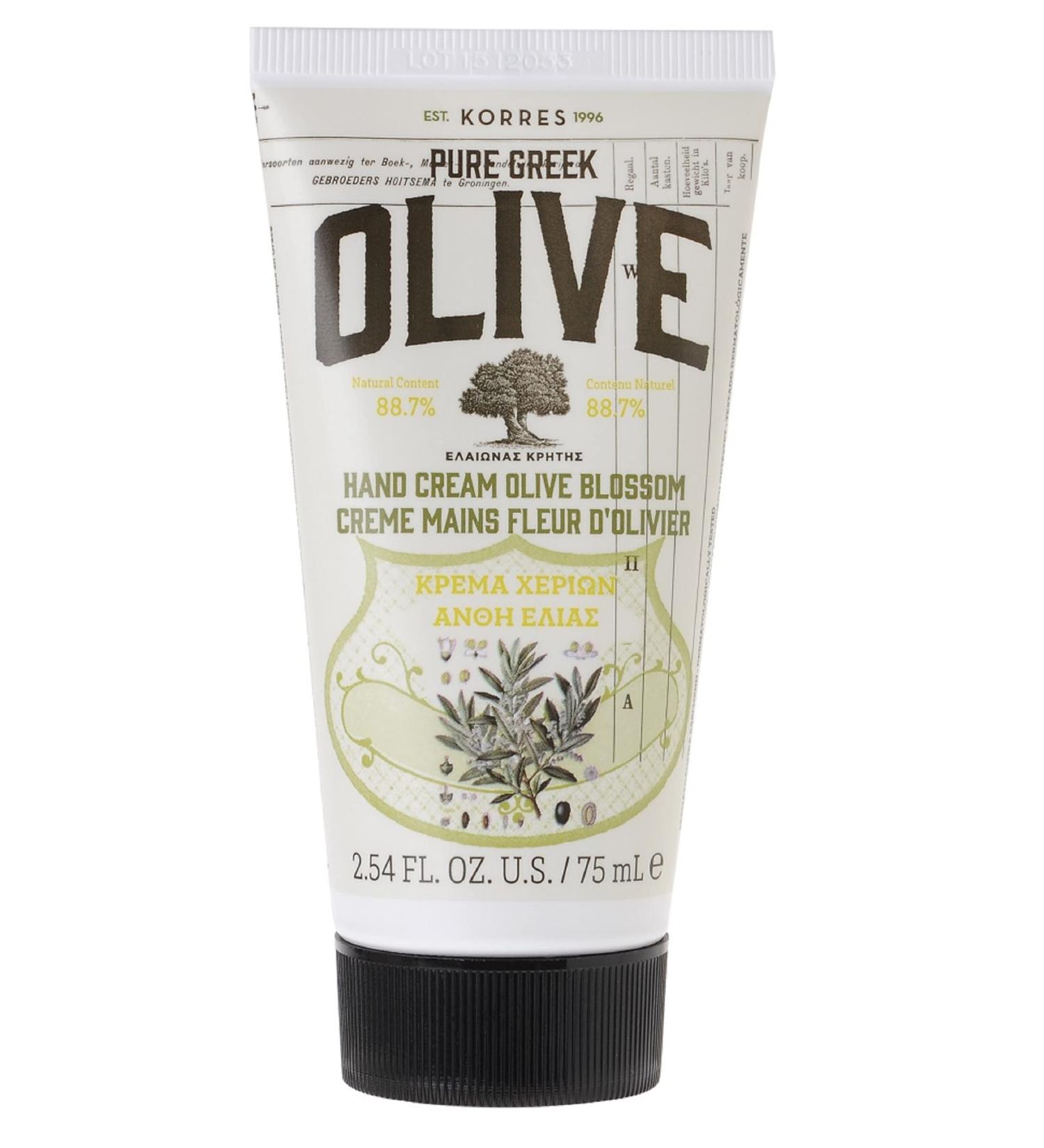 Korres Olive Blossom Hand Cream | Nourishing & Vegan | Moisturizing Olive Oil Formula - 75 ml - Buy Online on GoSupps.com