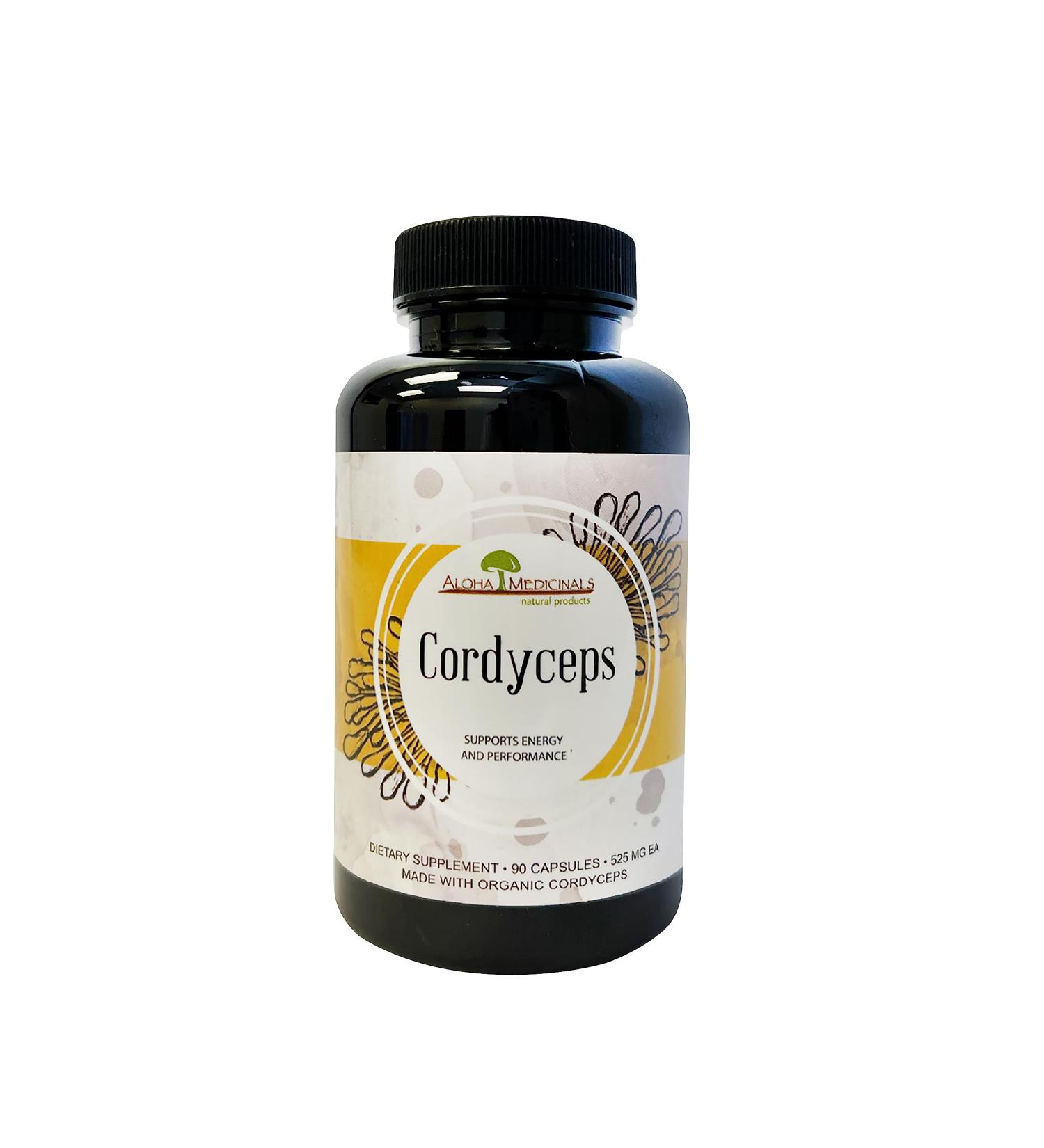 Aloha Medicinals Pure Cordyceps Organic Mushroom Supplement - 90 Capsules - Buy Online on GoSupps.com