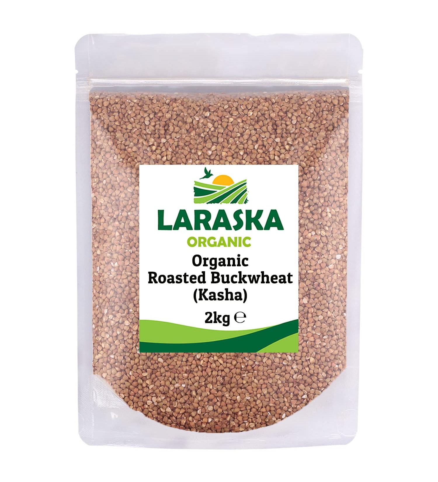 Organic Roasted Buckwheat (Kasha) 2kg | by LARASKA %100 Premium Product - Certified Organic - Sealed Bag - Buy Online on GoSupps.com